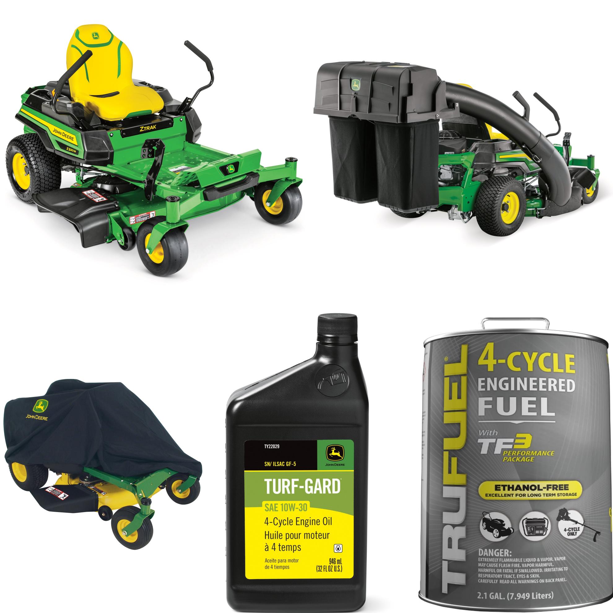 John Deere Z320M ZTrak 42-in 21.5-HP Zero-Turn Riding Lawn Mower Bagging Collection
