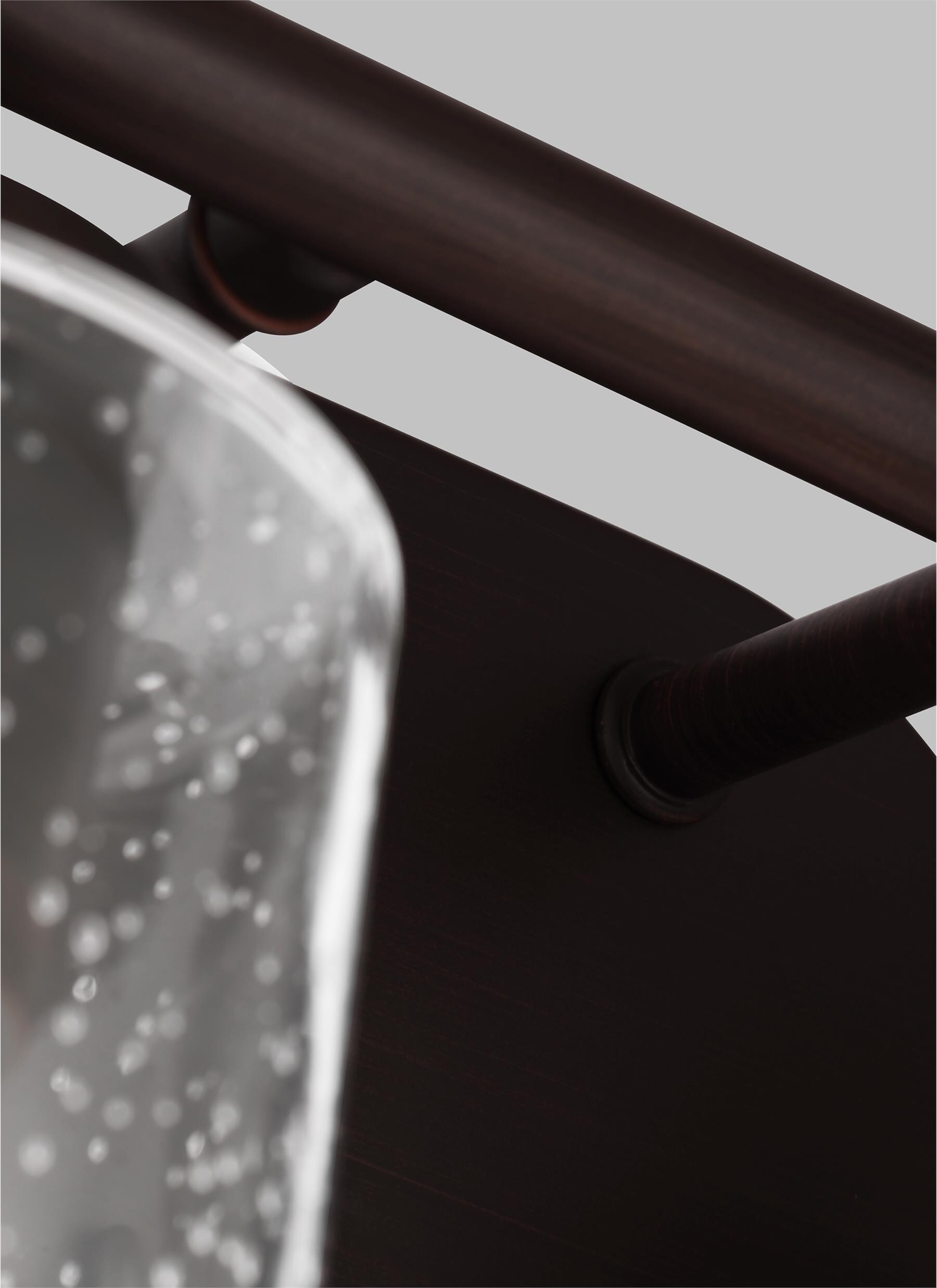 Oslo Bronze 2-Light Vanity Fixture with Clear Seeded Glass