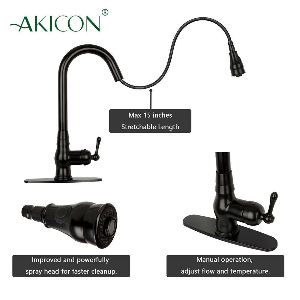 Akicon AK418-MB Kitchen-Faucets - View #3