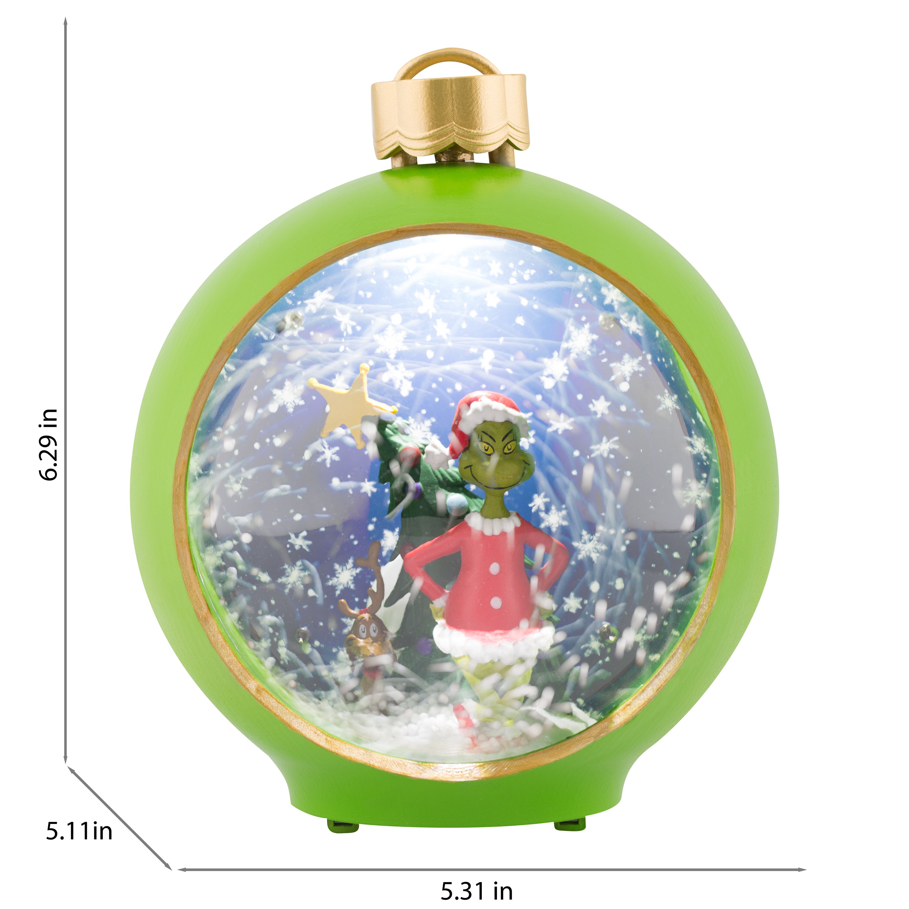 Grinch 6.3-in Musical Animatronic Decoration Merry Christmas