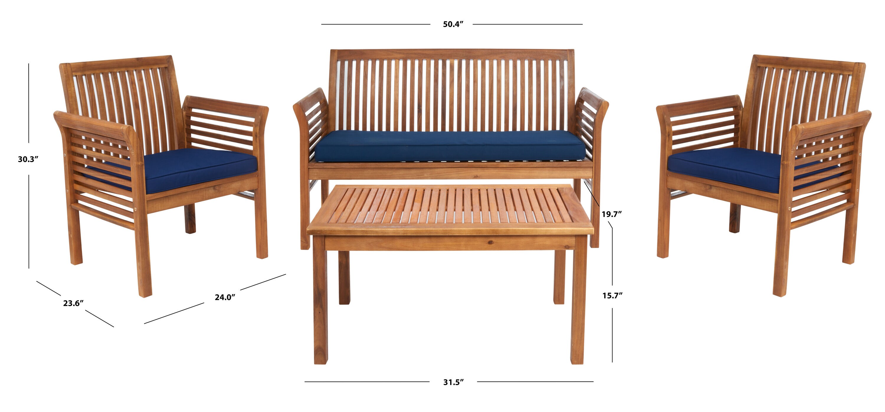 Safavieh PAT7005D Patio-Conversation-Sets - View #5