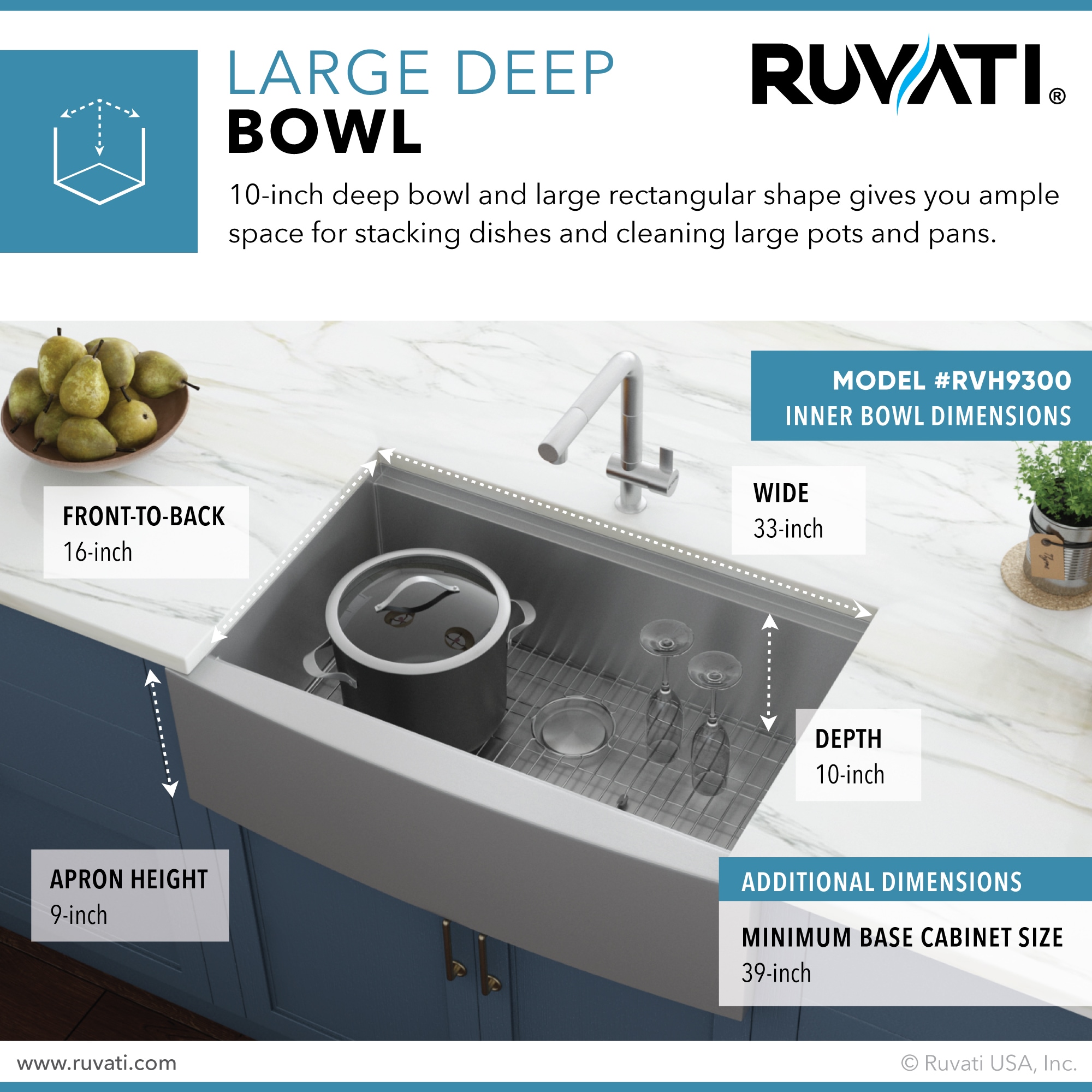 Ruvati RVH9300 Kitchen-Sinks - View #5
