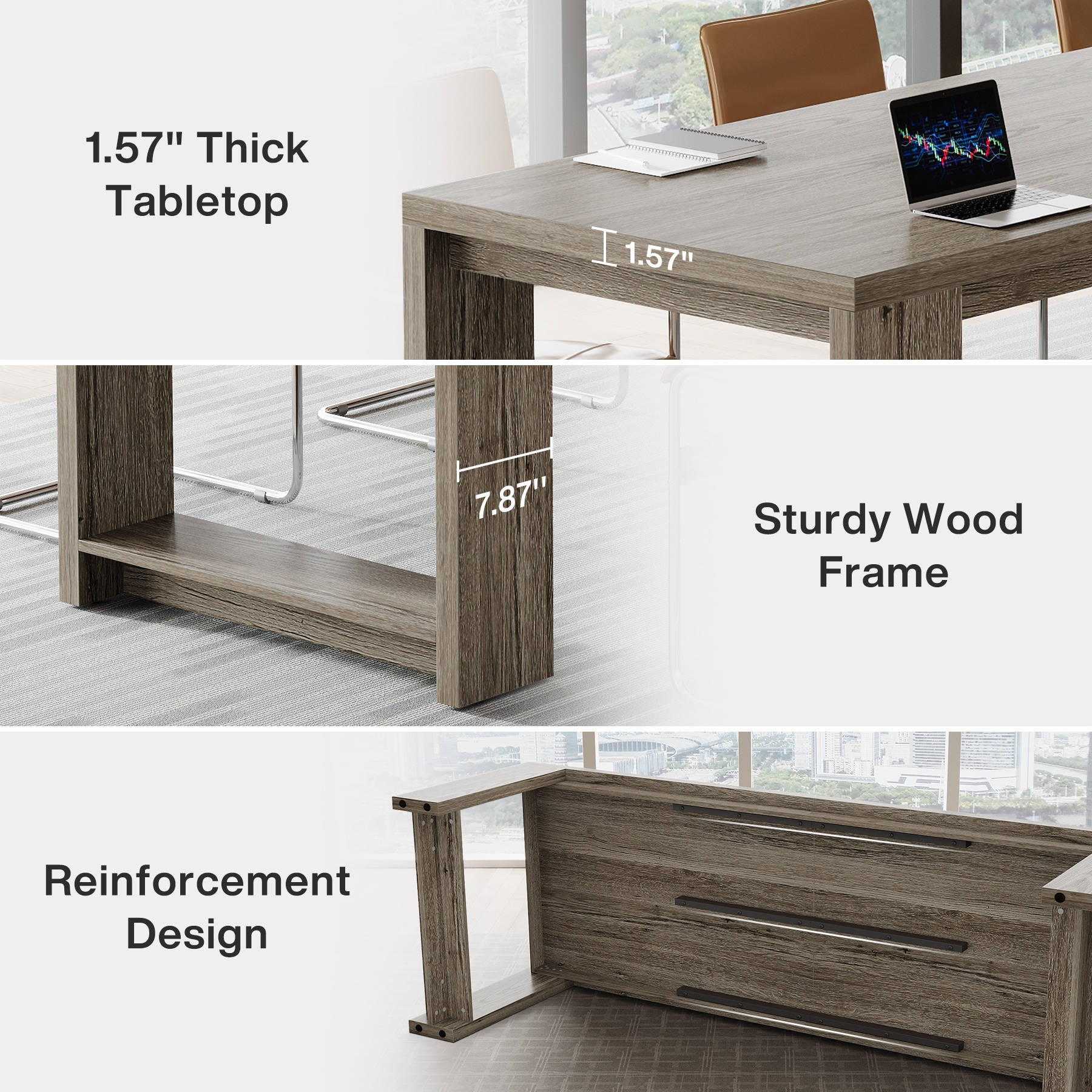 Tribesigns LWOYJL-1503YY Office-Tables - View #5