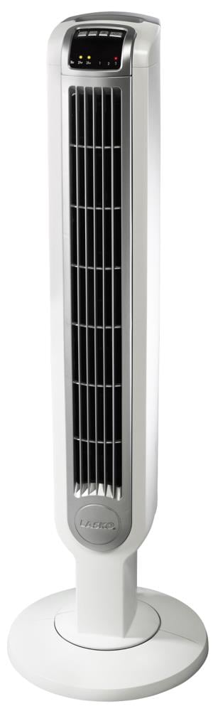 White Schallen Slim Modern Portable Oscillating Cooling Tower Fan with 3 Speed Settings & Timer 36 Black 