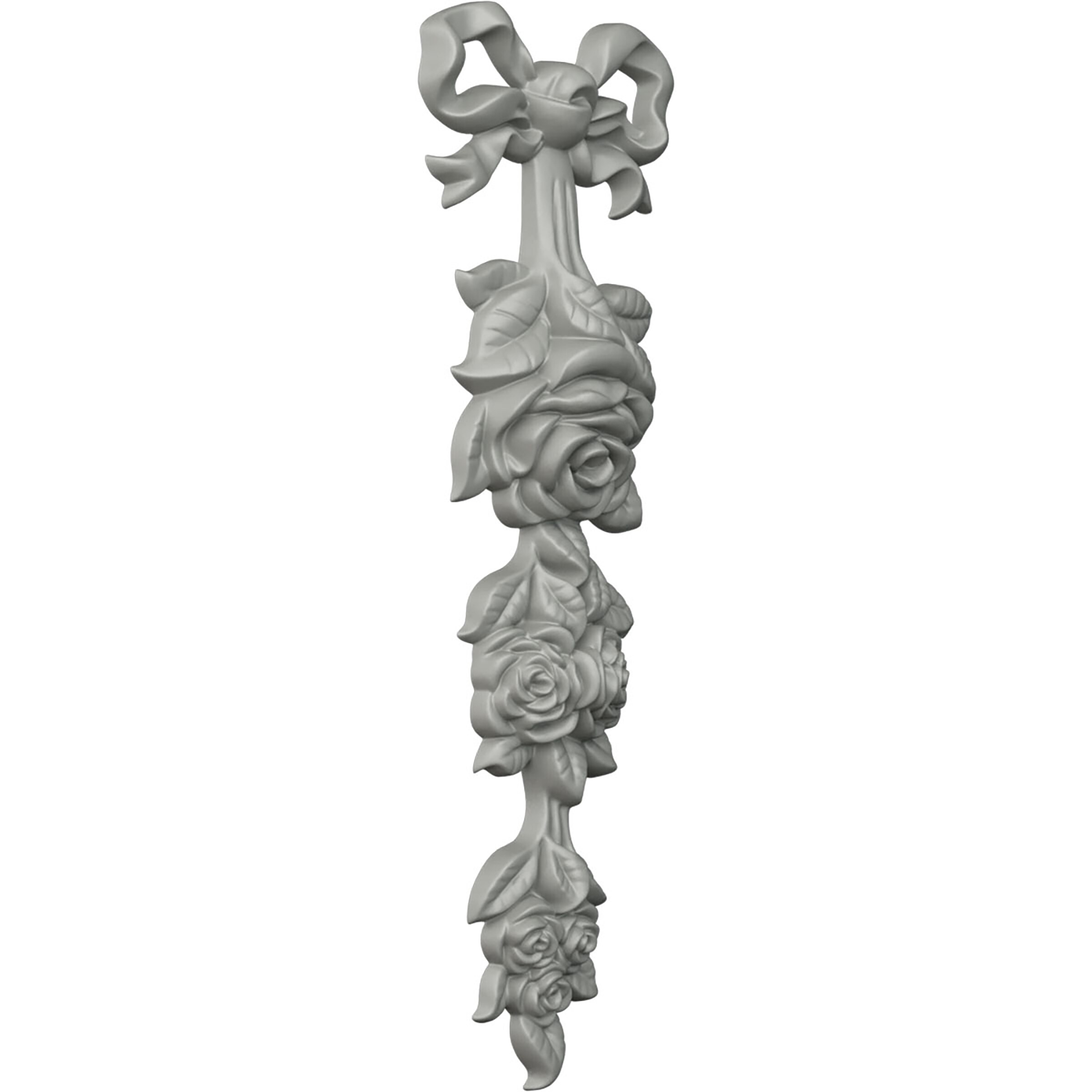 Primed Polyurethane Large Rose Drop Onlay Crown Molding