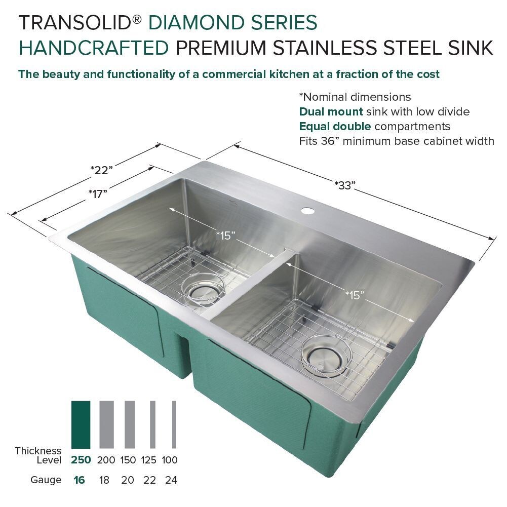 Transolid KKM-DTDE332210-5 Kitchen-Sinks - View #3
