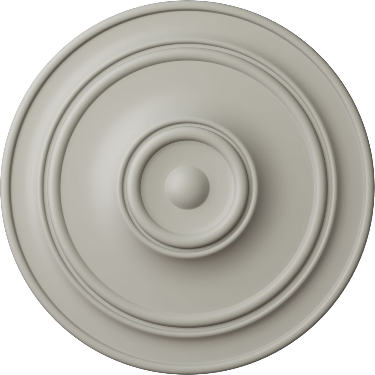 Ekena Millwork CM40CLPCF Small Classic 40.25-in W x 40.25-in L Painted Pot Of Cream Polyurethane Whole Ceiling Medallion