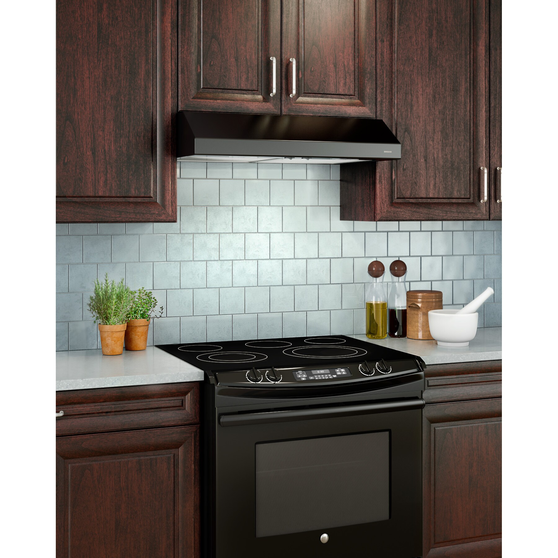 Broan 30-in Convertible Black Undercabinet Range Hood in the ...