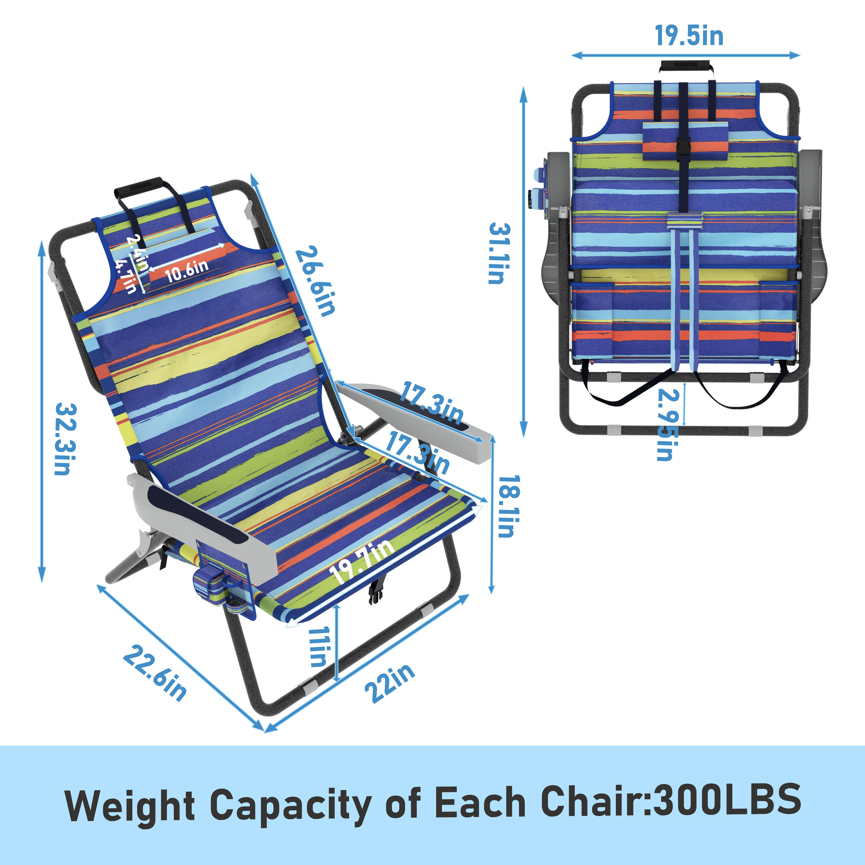 VEIKOUS PG0208-01CW Patio-Chairs - View #3
