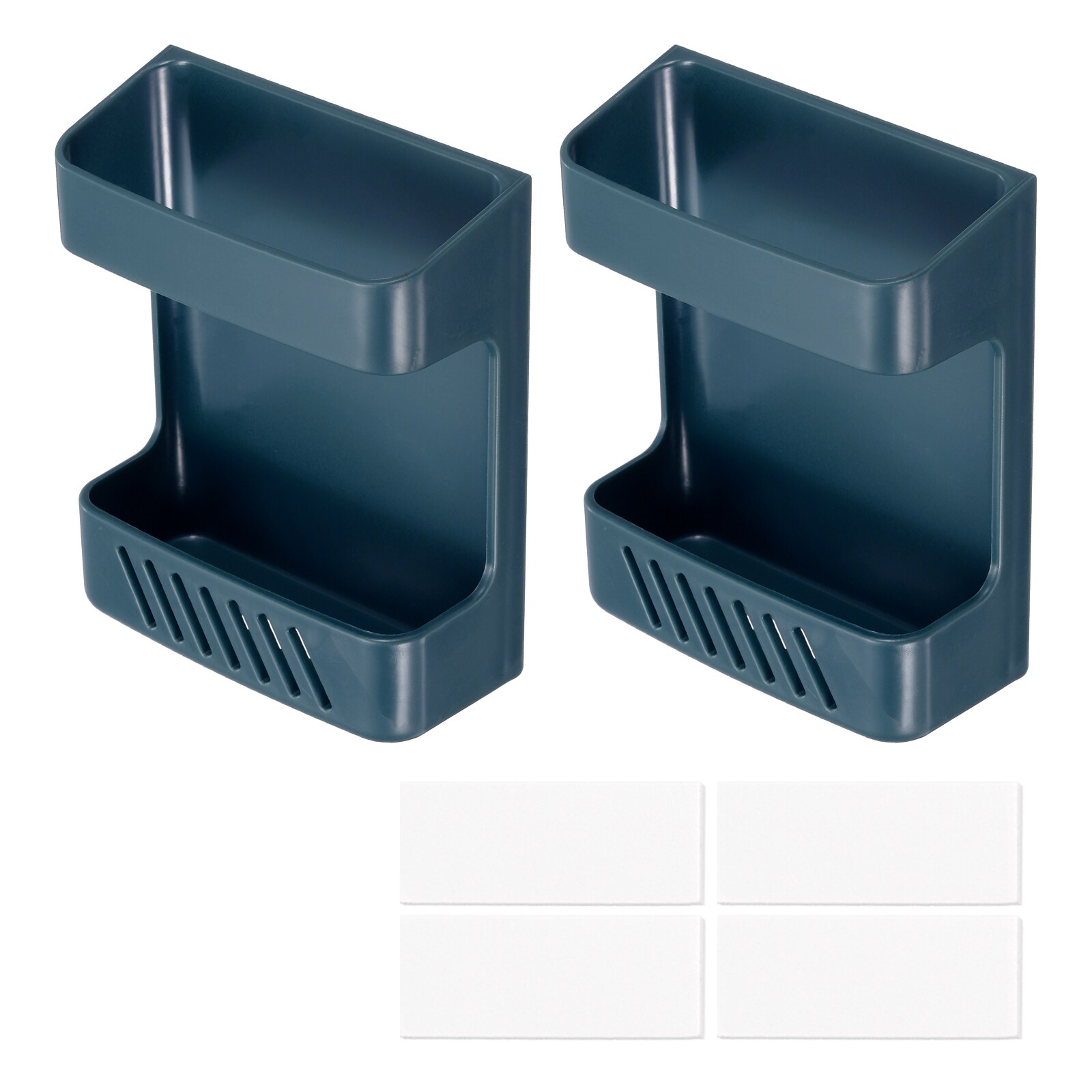 PATIKIL Remote Control Holder/2 Pack Wall Mount Media Storage Box Caddy Organizers TV Remotes Charging Stand for Bedroom Kitchen/Blue