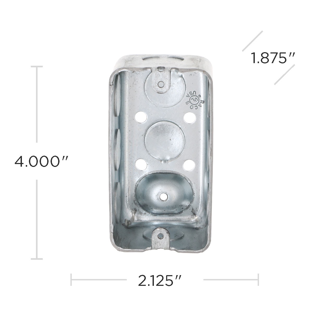 Hubbell-Raco 8660 1-7/8-Inch Deep, 1/2-Inch End Knockouts