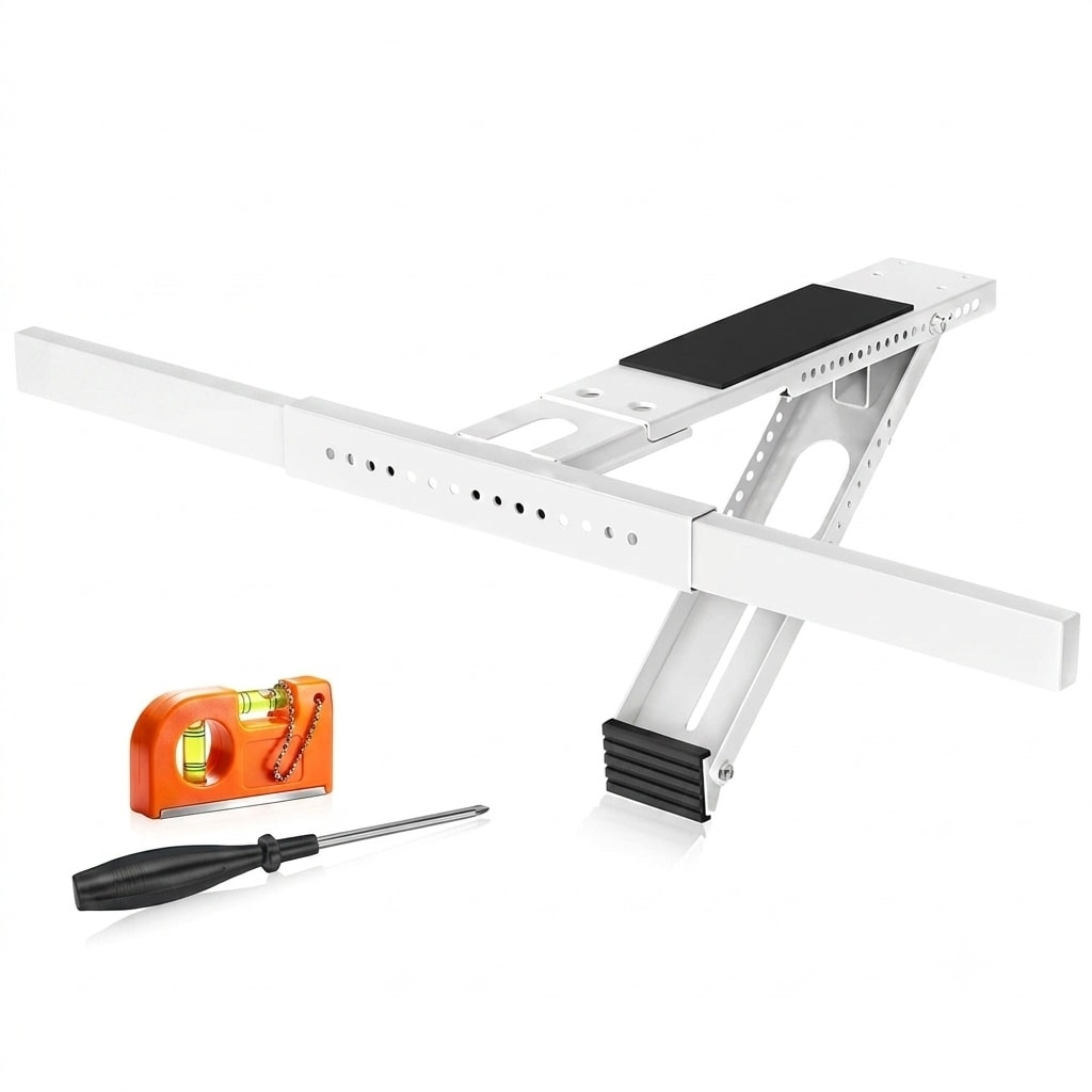 Etokfoks  Window Air Conditioner Bracket Heavy Duty Single Arm No Drill for 5000 12000 BTU Units Compatible with AC