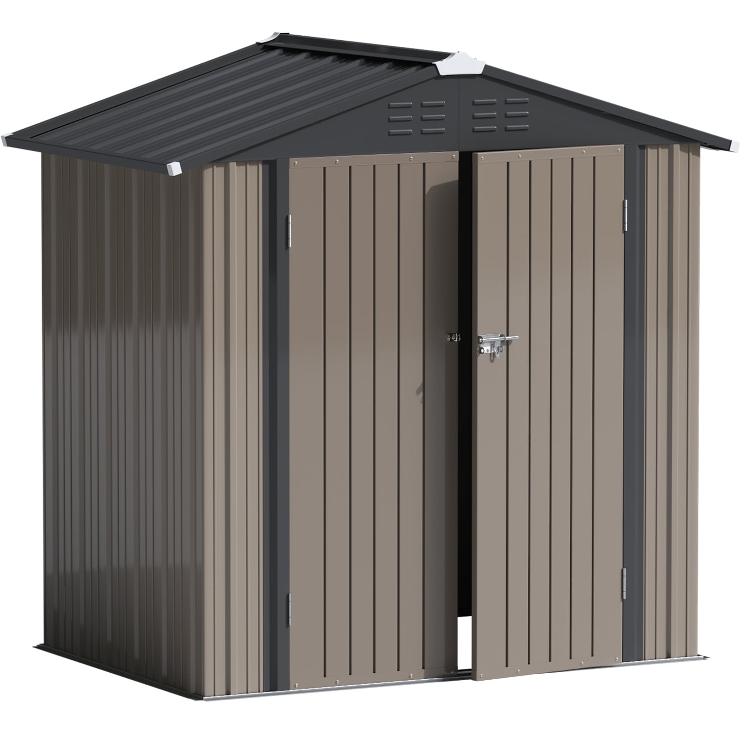 Vineego 6-ft x 4-ft PSS0BN Galvanized Steel Storage Shed in the Metal  Storage Sheds department at Lowes.com