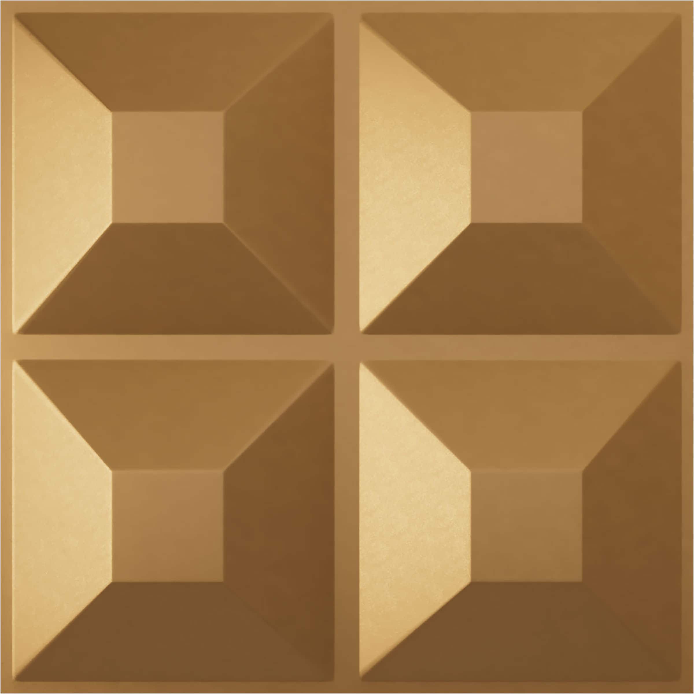 Ekena Millwork WP12X12SWBGL-CASE-12 11-7/8-in x 11-7/8-in Embossed Paintable/Stainable Gold PVC Wall Panel ( 12 -Pack, Covers 11.76-sq ft )