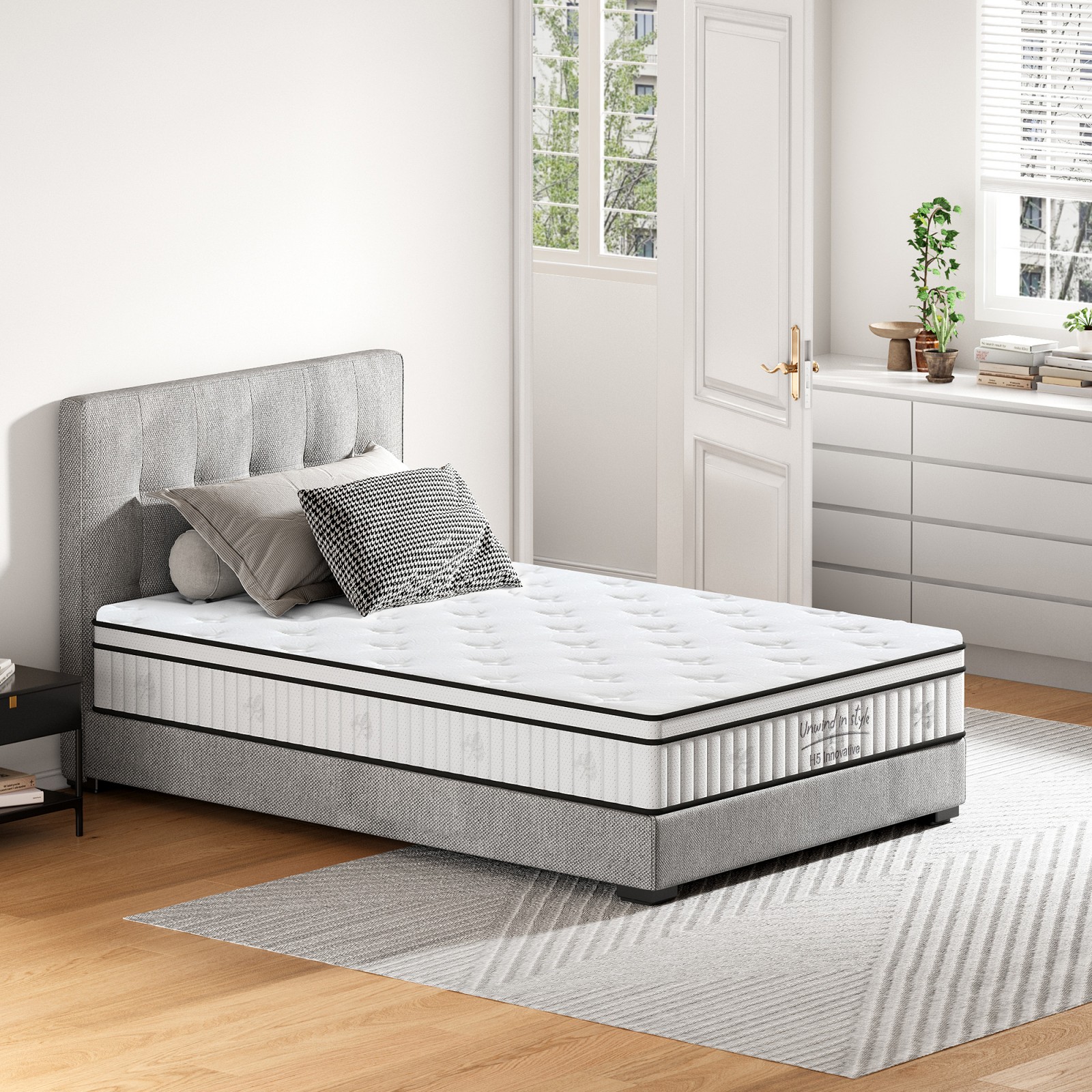 Volenca 12-in Hybrid Memory Foam and Pocket Spring Mattress with ...