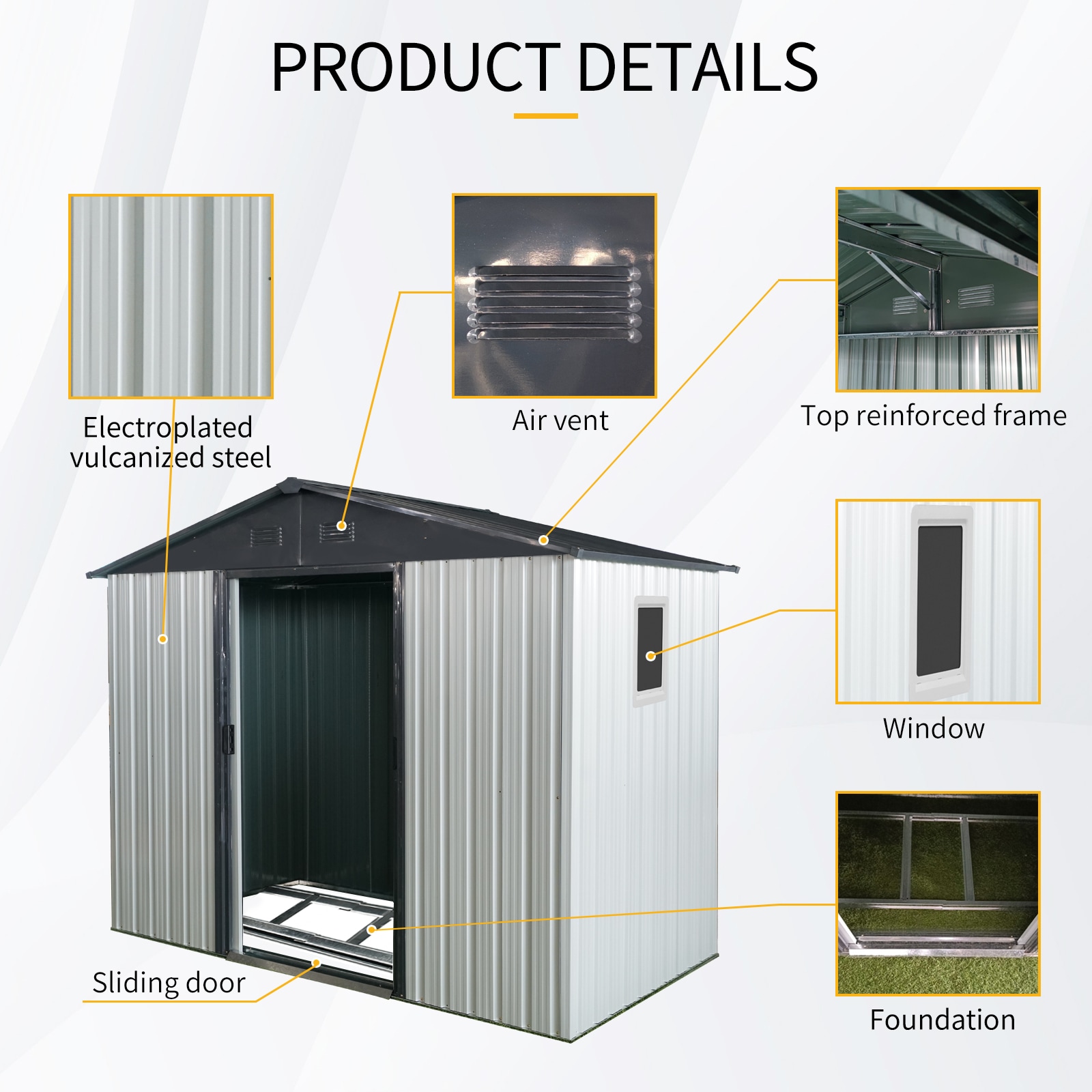 Xspracer ML-OS268WP Metal-Storage-Buildings-Sheds - View #4