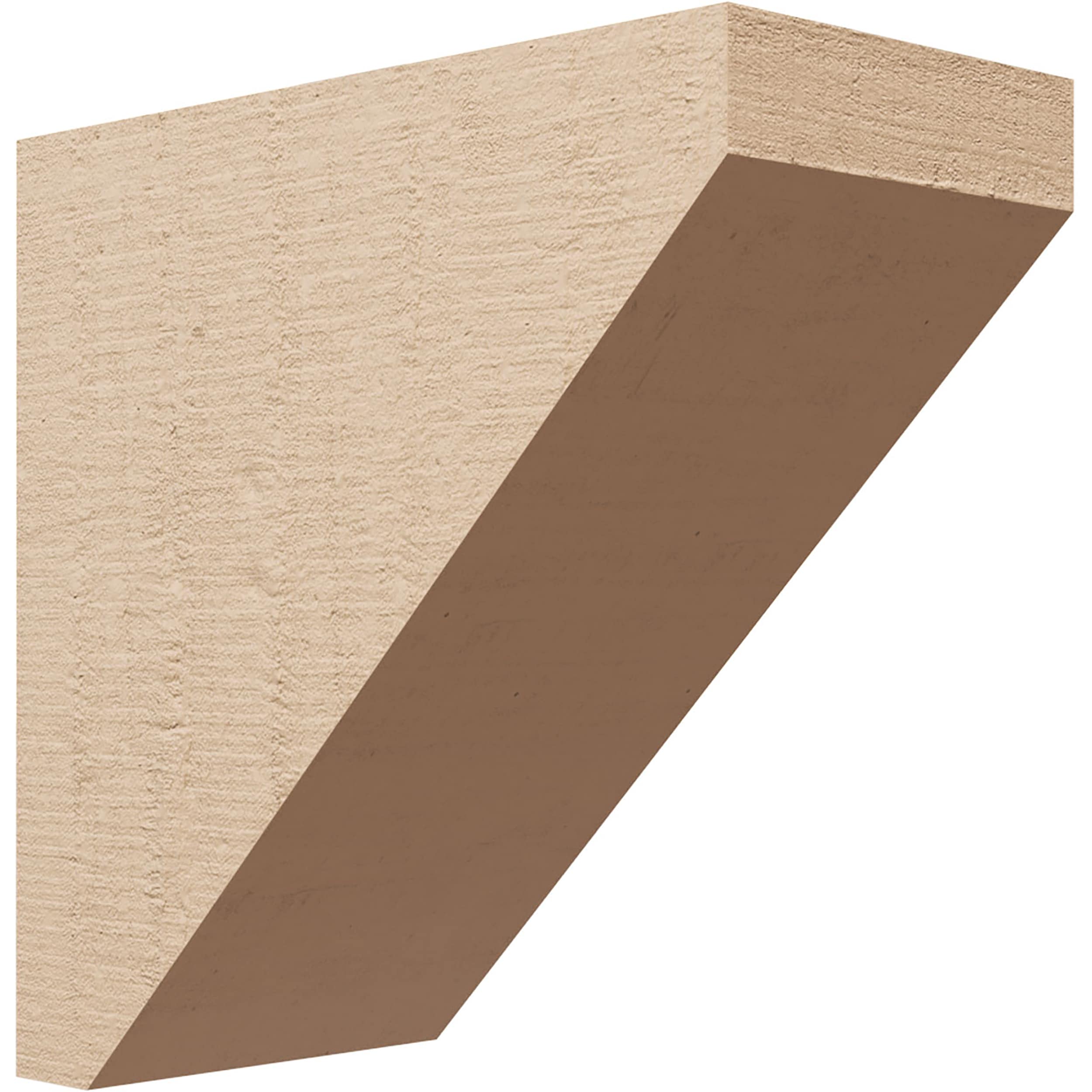 Ekena Millwork CORU07X14X14CONRCPR 7-in x 14-in x 14-in Rough Cedar Woodgrain TimberThane Primed Urethane Paintable/Stainable Corbel