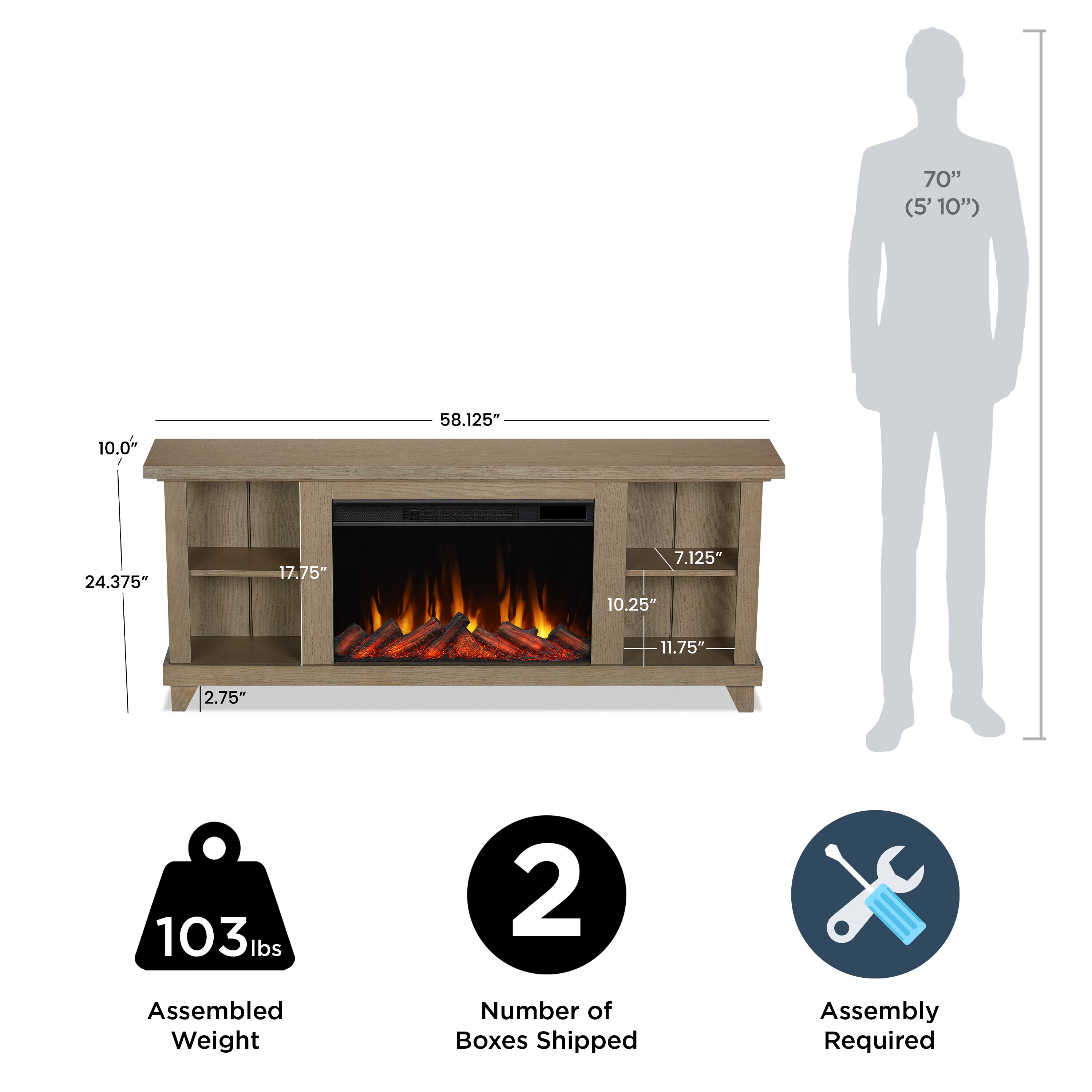 Real Flame 7770E-DRFW Electric-Fireplaces - View #4