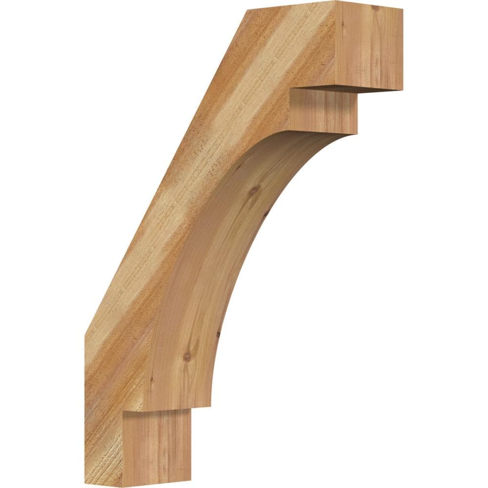Ekena Millwork BRC06X20X28MRC00RWR 6-in x 20-in x 28-in Western Red Cedar Unfinished Wood Merced Rough Sawn Knee Brace