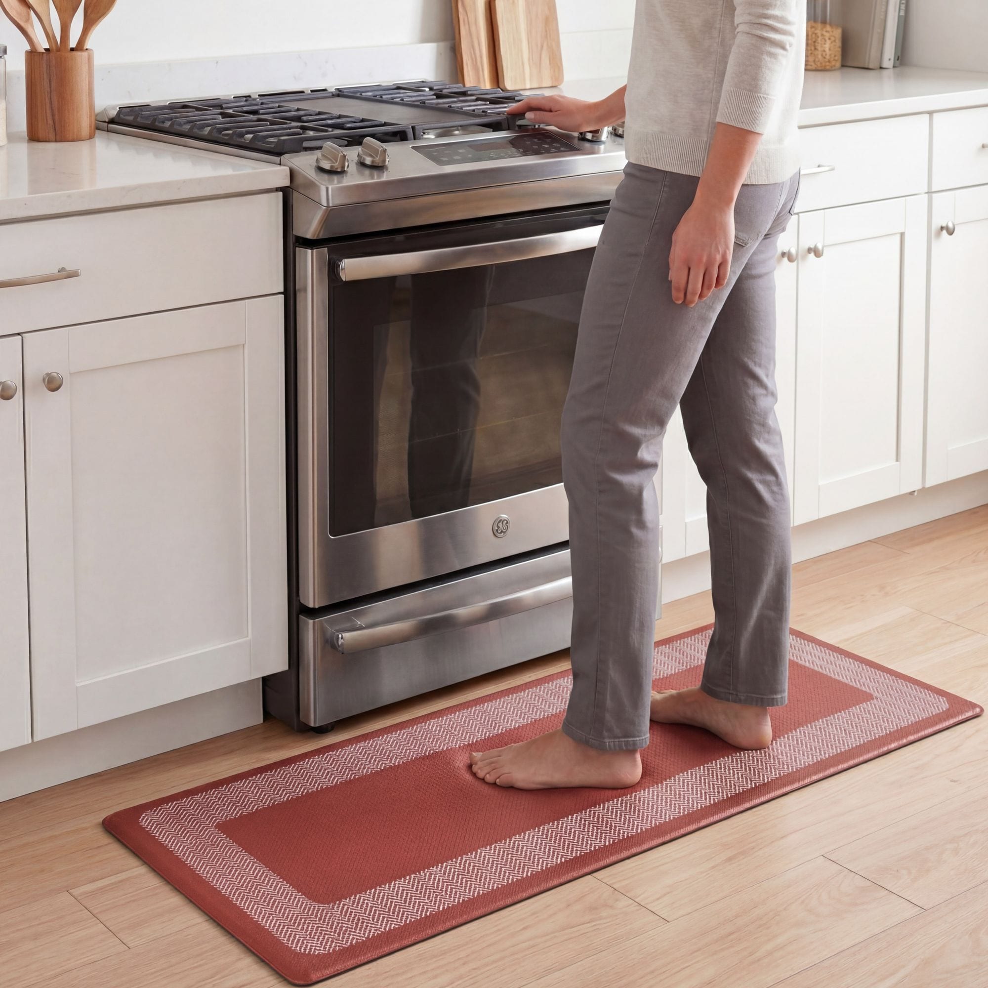 Chef Gear  Hettie Herringbone 18 in x 48 in Kitchen Mats