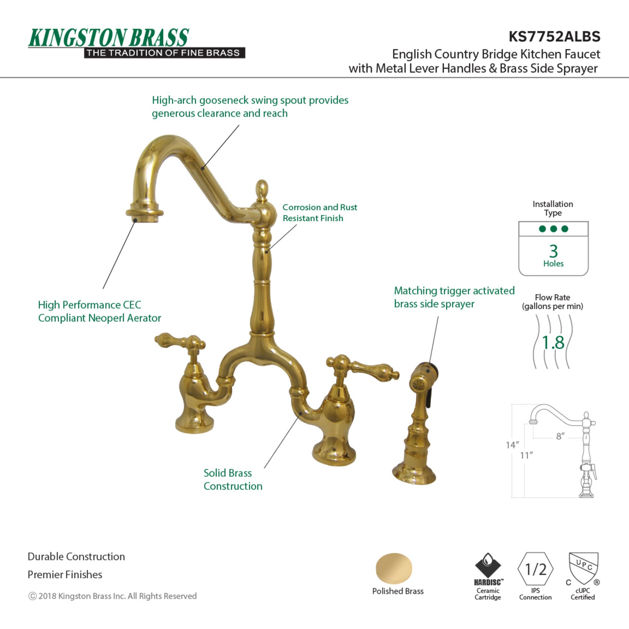 Kingston Brass WLKS7752ALBS Kitchen-Faucets - View #3