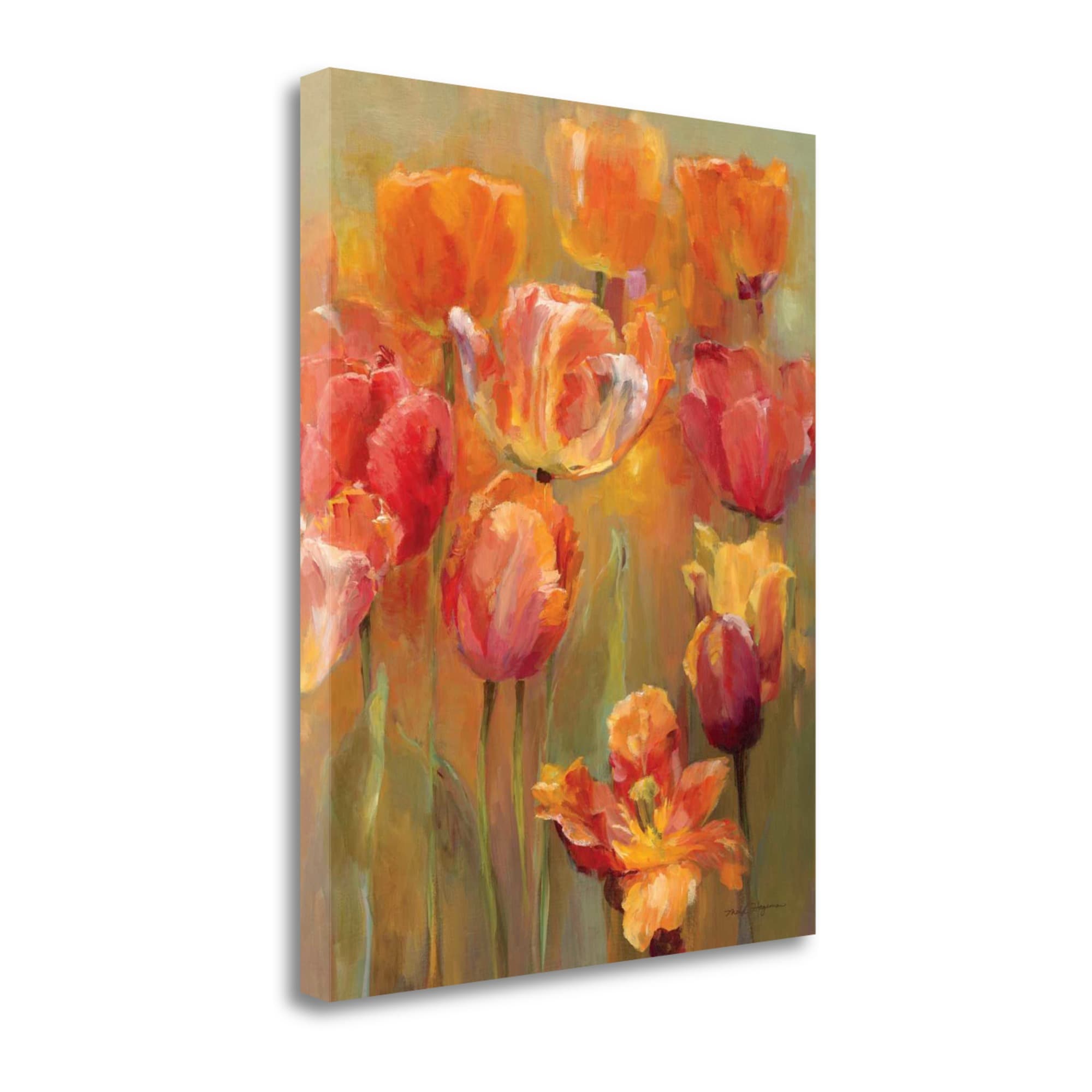Tangletown Fine Art WA606817-3240C Tulips In The Midst Ii Marilyn Hageman 40-in H x 32-in W Floral Print on Canvas