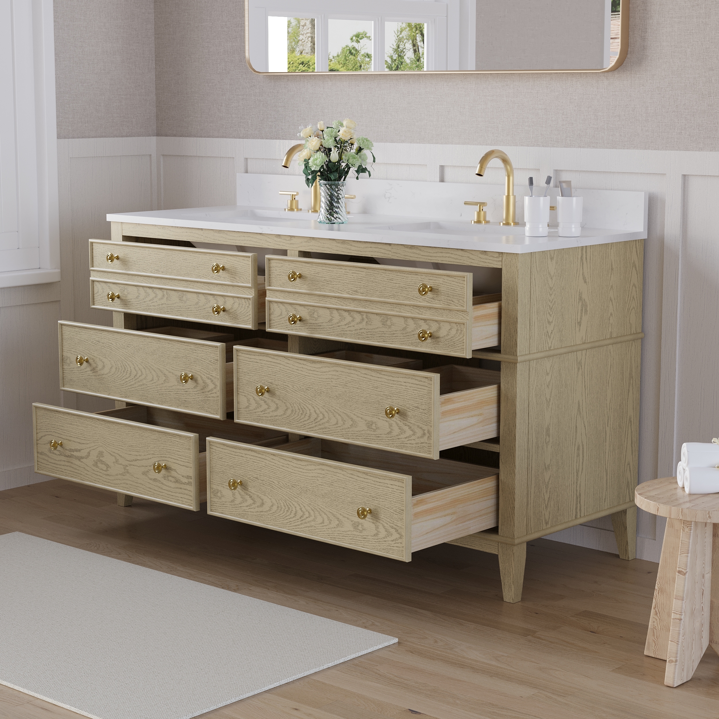 WELLFOR BCB1548RG -LS Bath-Vanity-Combo - View #6