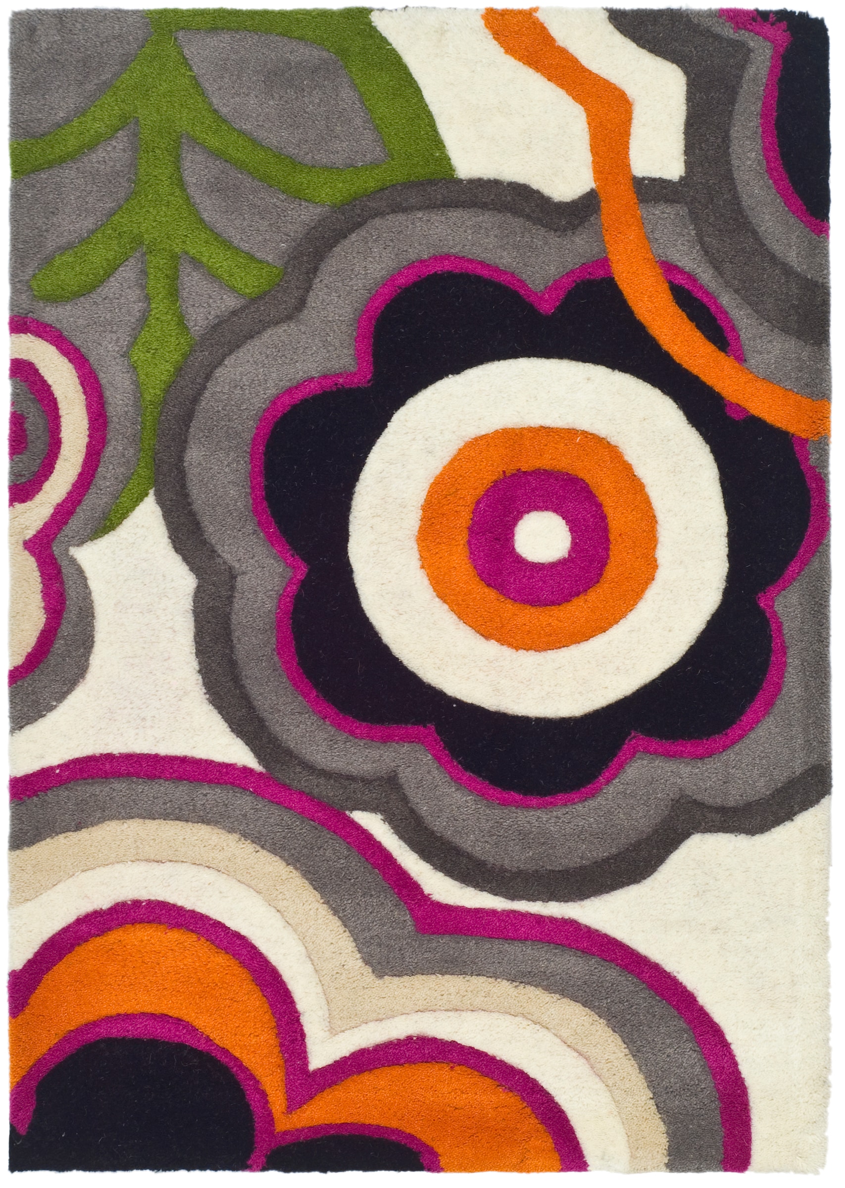 Tufted Handmade Black Wool & Viscose Reversible Area Rug