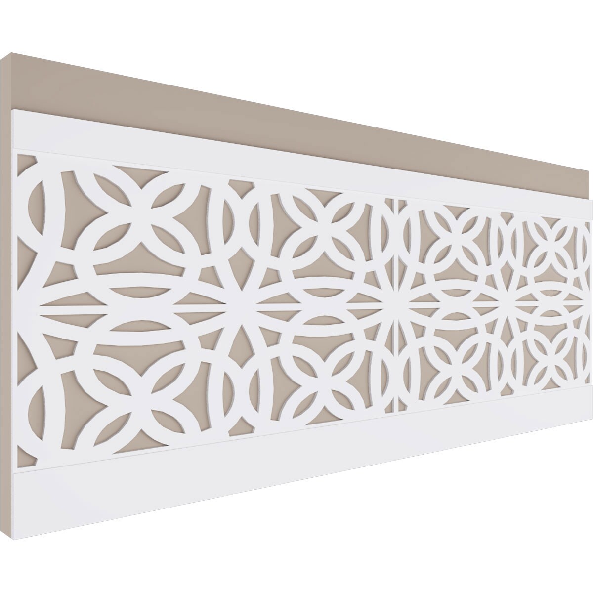 Ekena Millwork WPK36X94BYT 36-in x 94-1/2-in Smooth Paintable/Stainable White PVC Wainscoting Geometric Wall Panel ( 23.64-sq ft )