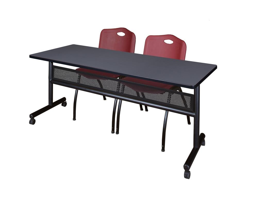 Regency MKFTM7224GY47BY Training Gray 4-Person Training Table (72-in W x 29-in H)