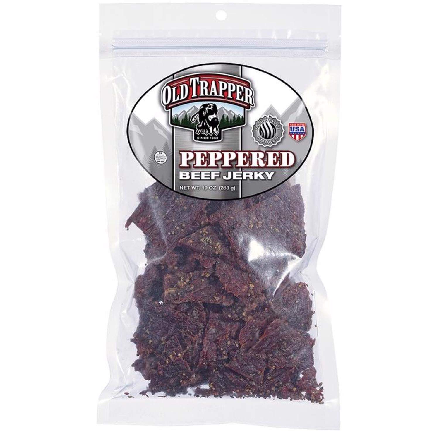 Old Trapper  Peppered Beef Jerky 10 oz Bagged