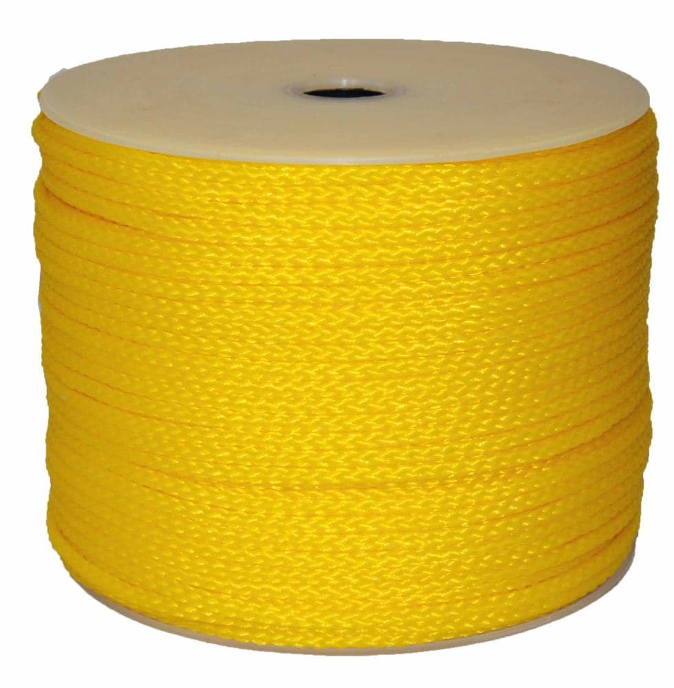 t.w . Evans Cordage 27-603 1/2-Inch by 1000-Feet Hollow Braid Polypro Rope, Yellow