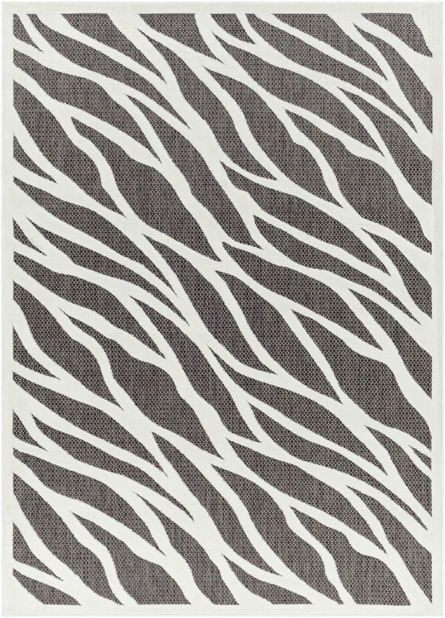 Livabliss SFG2311-679 San Diego 7 x 9 (ft) Polypropylene Charcoal Rectangular Indoor/Outdoor Animal print Area rug