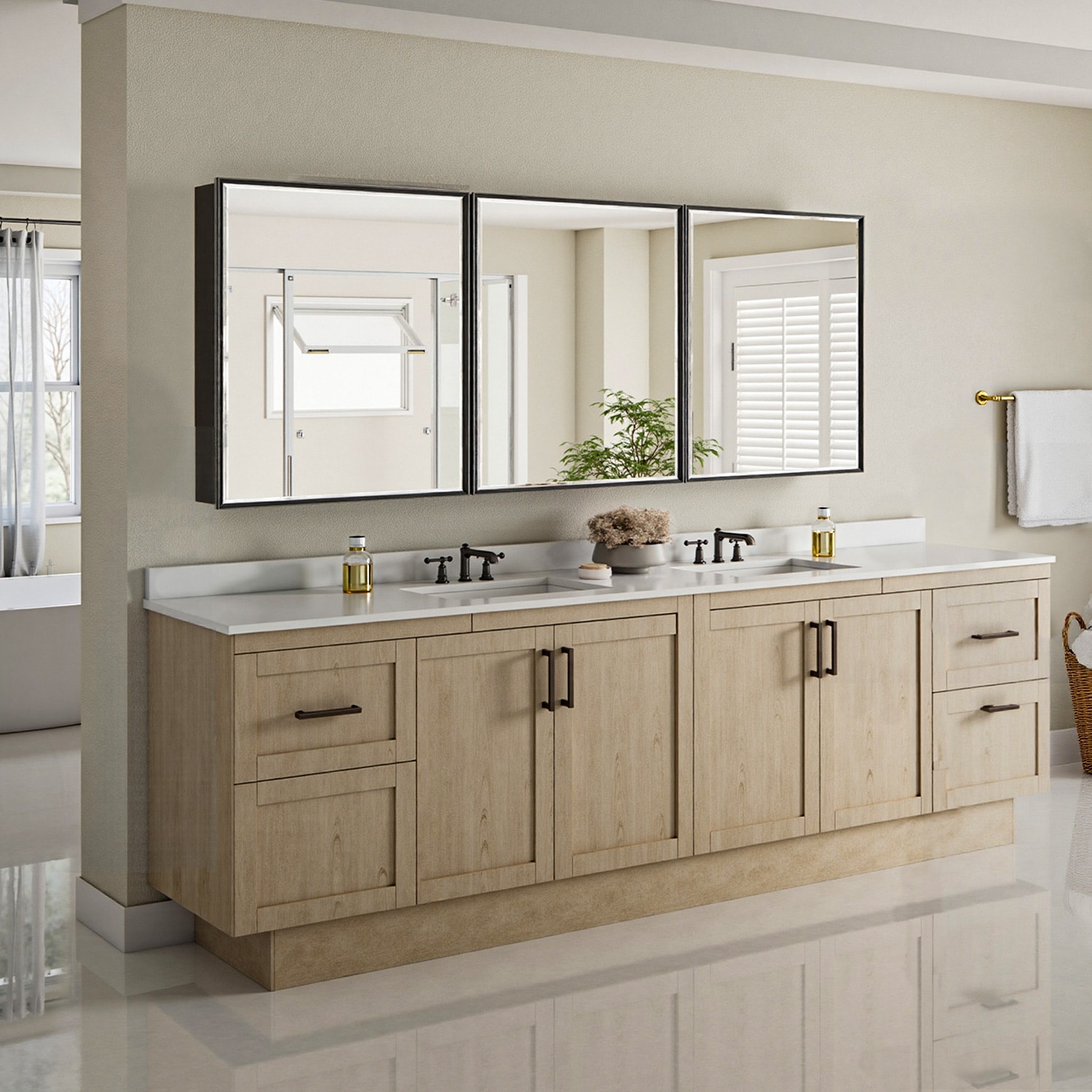 QueenFun MCBB7230BK Bathroom-Medicine-Cabinets - View #3