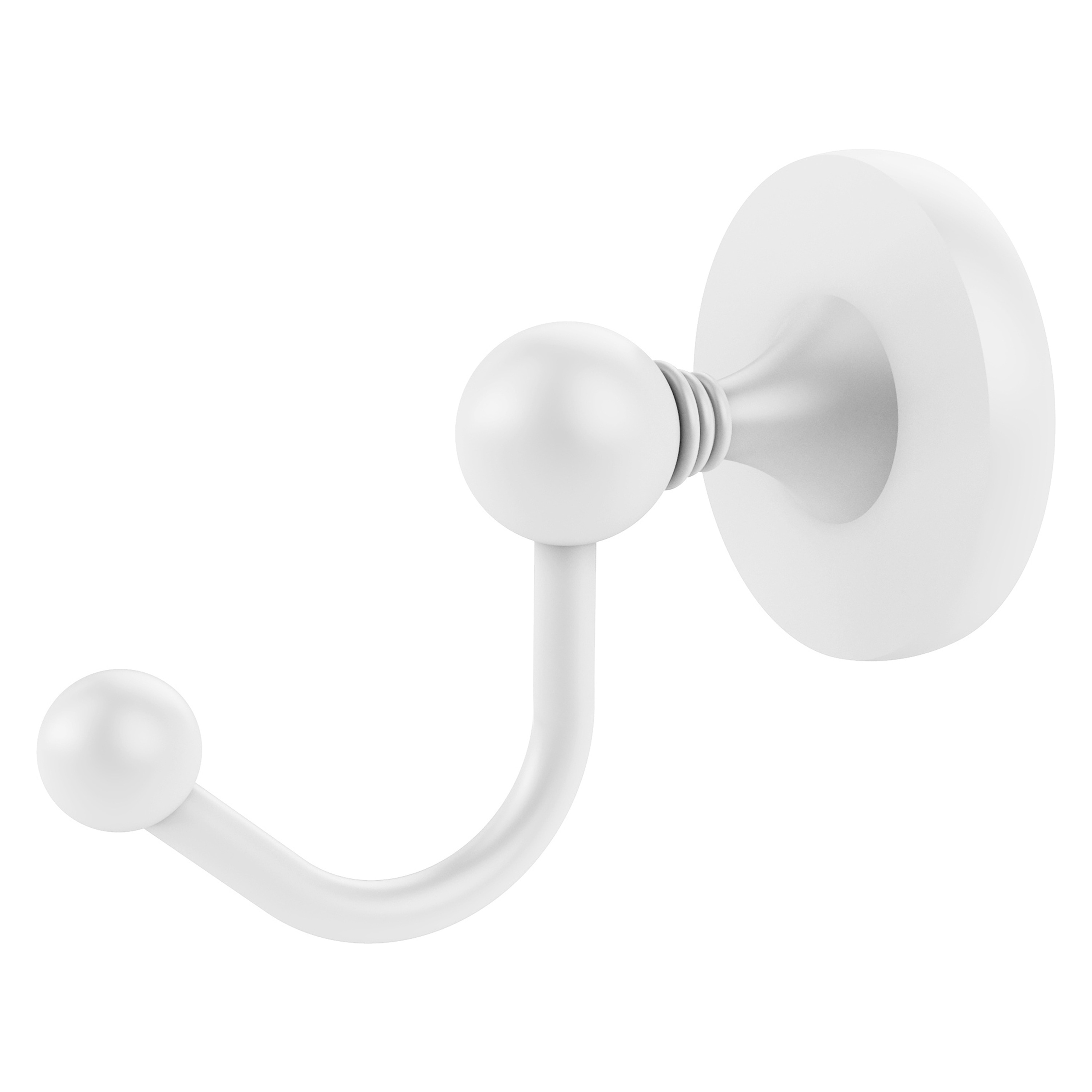 Allied Brass SL-20-WHM Shadwell Matte White Single -Hook Wall mount Towel Hook