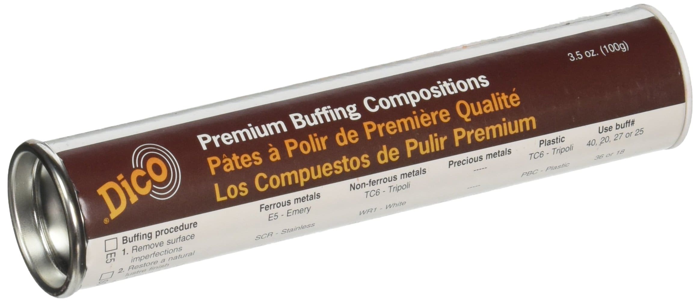 Dico  531-JR1 Jewelers Rouge Buffing Compound Tube 1x5