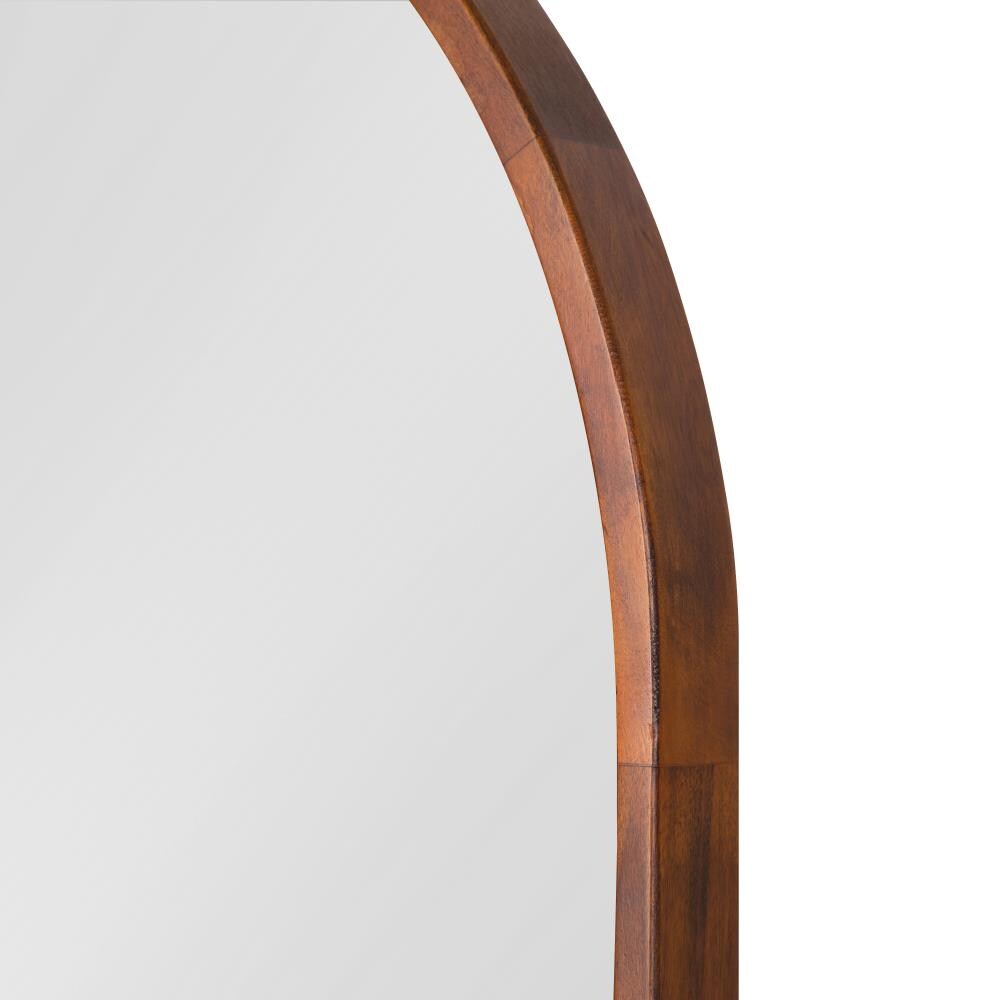 Kate and Laurel Valenti 15.75-in W x 47-in H Arch Walnut Brown Framed ...