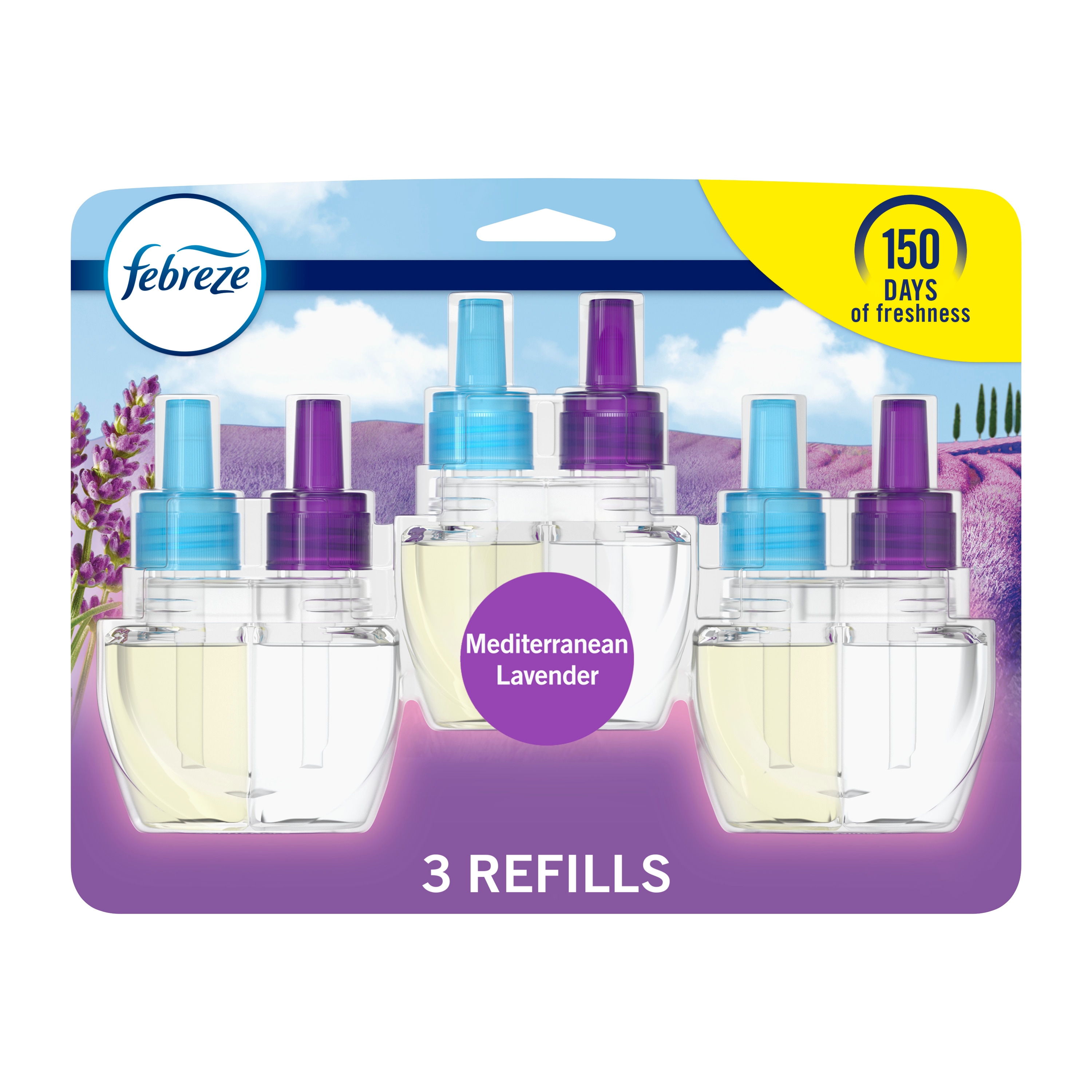 Febreze 3700054367 0.87 Fluid Ounce(s) Mediterrranean Lavender Refill Air Freshener 3 -Pack