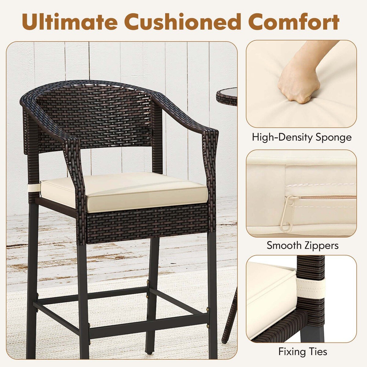 Costway HCST04944 Patio-Conversation-Sets - View #7