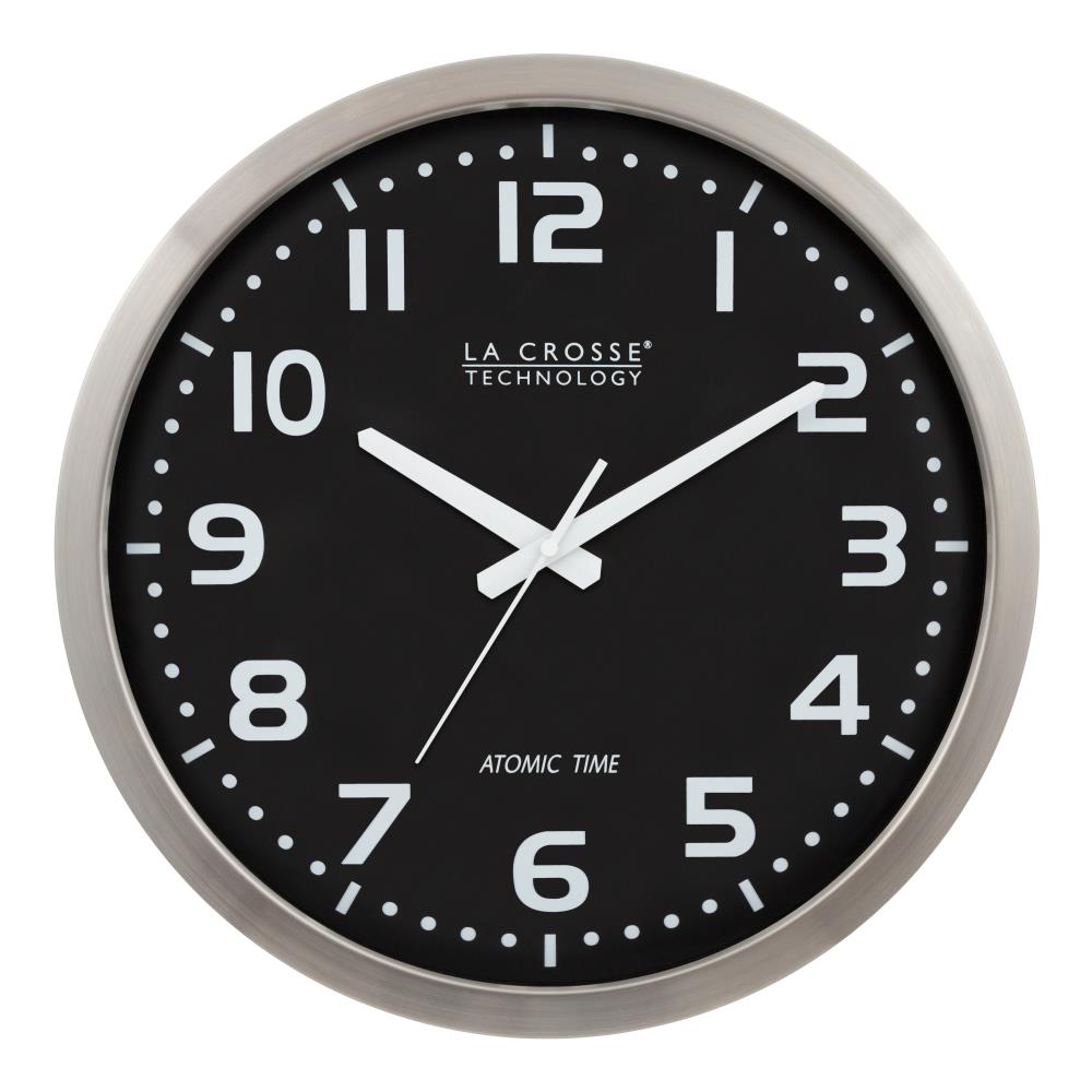 La Crosse Technology 10 In H Round Brown Solid Wood Analog Wall Clock for sale online 