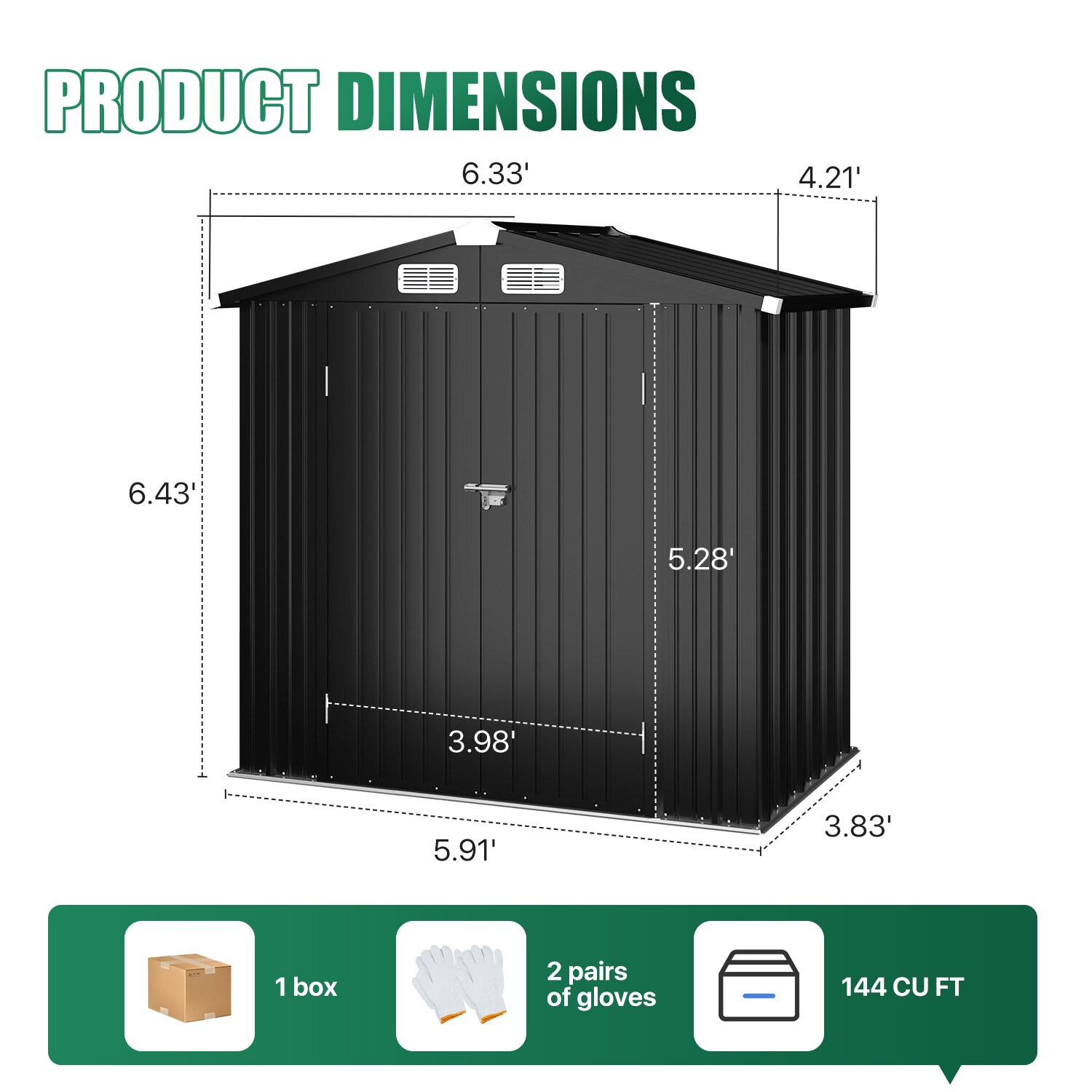 AOXUN ZZ-SD-060403B Metal-Storage-Buildings-Sheds - View #4