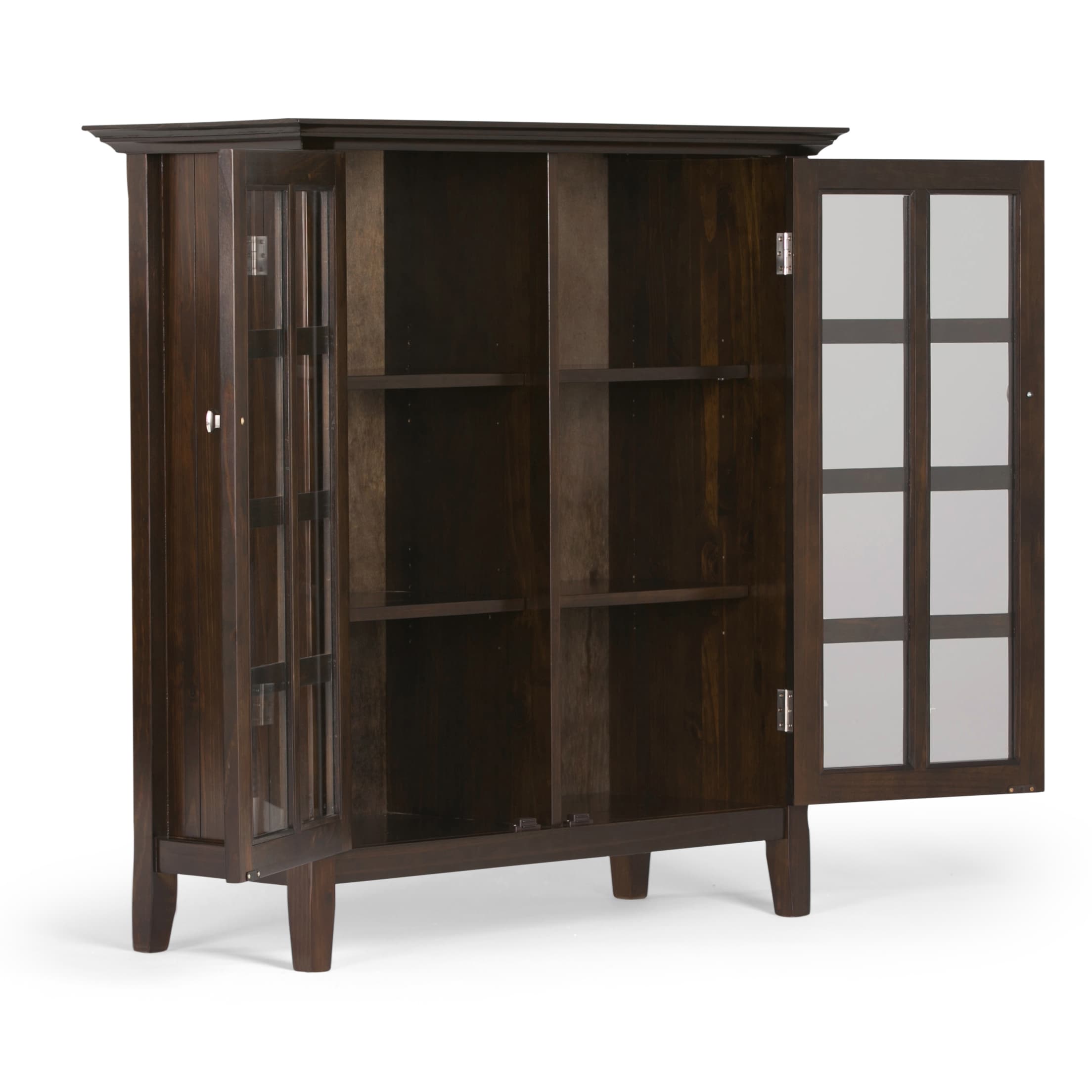 Acadian 39" Brunette Brown Solid Wood Medium Storage Cabinet