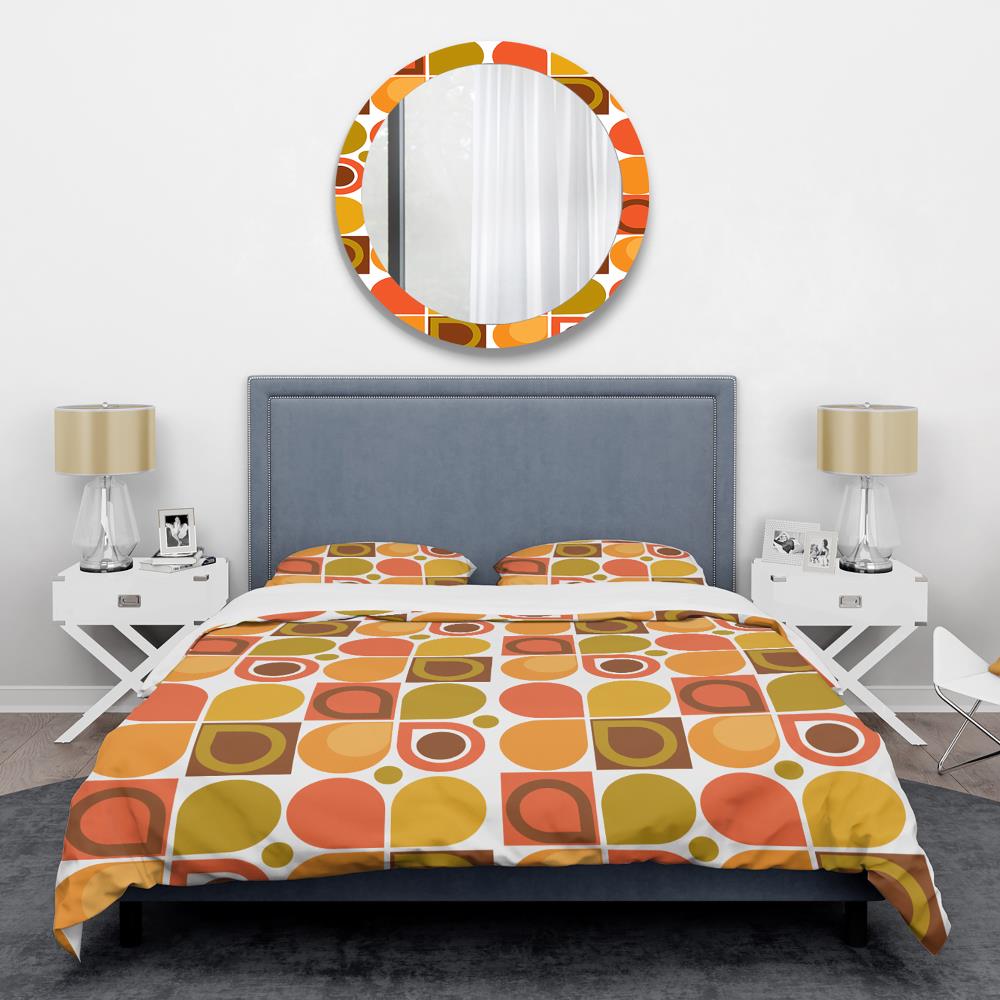 Designart BED24485-T 3 -Piece Yellow Twin Duvet cover Set