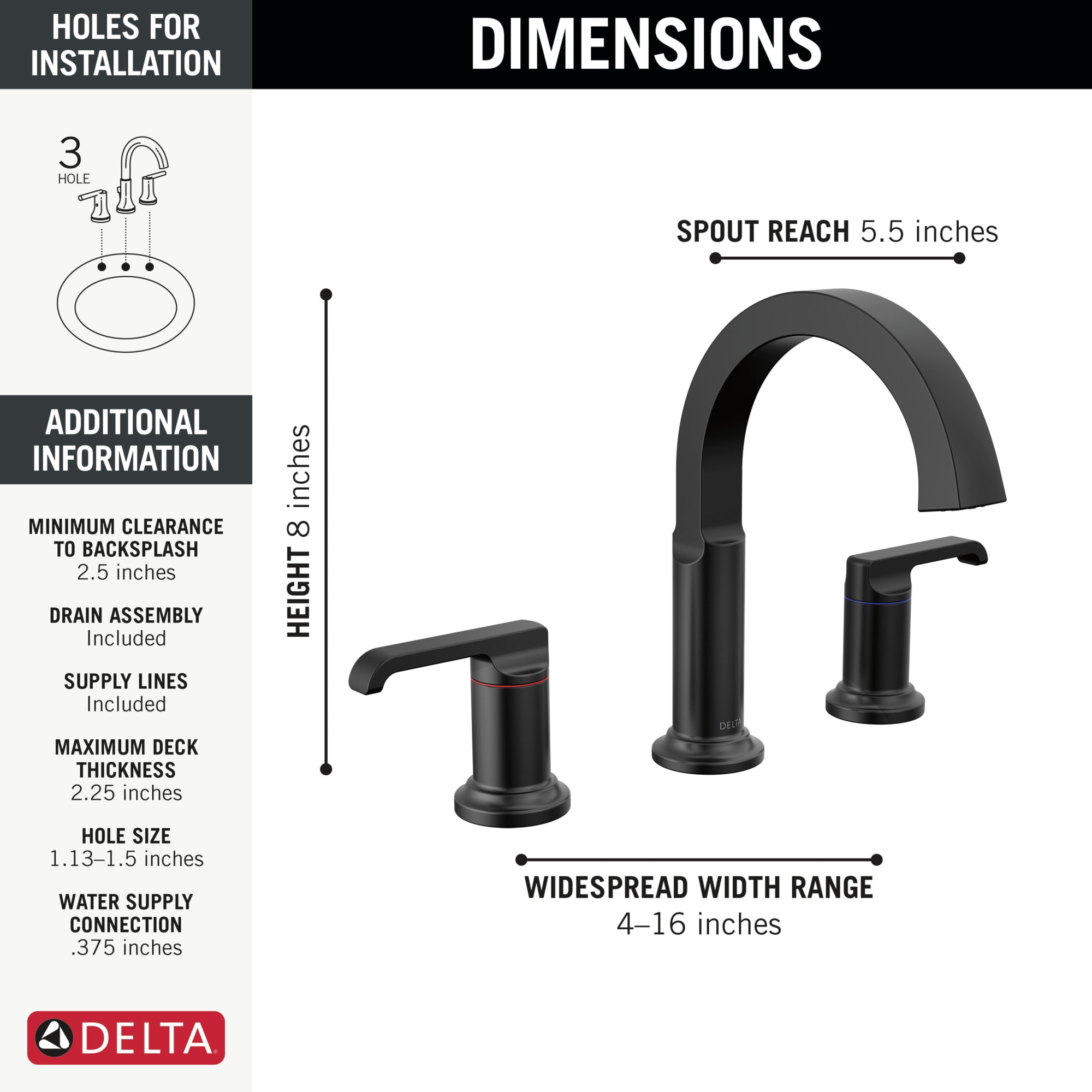 Delta 35588-BL-DST Lavatory-Faucets - View #3