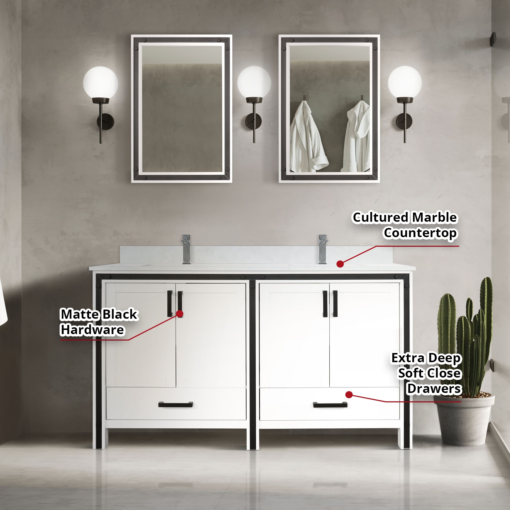 Lexora LZV352260SA00M22 vanities - View #8