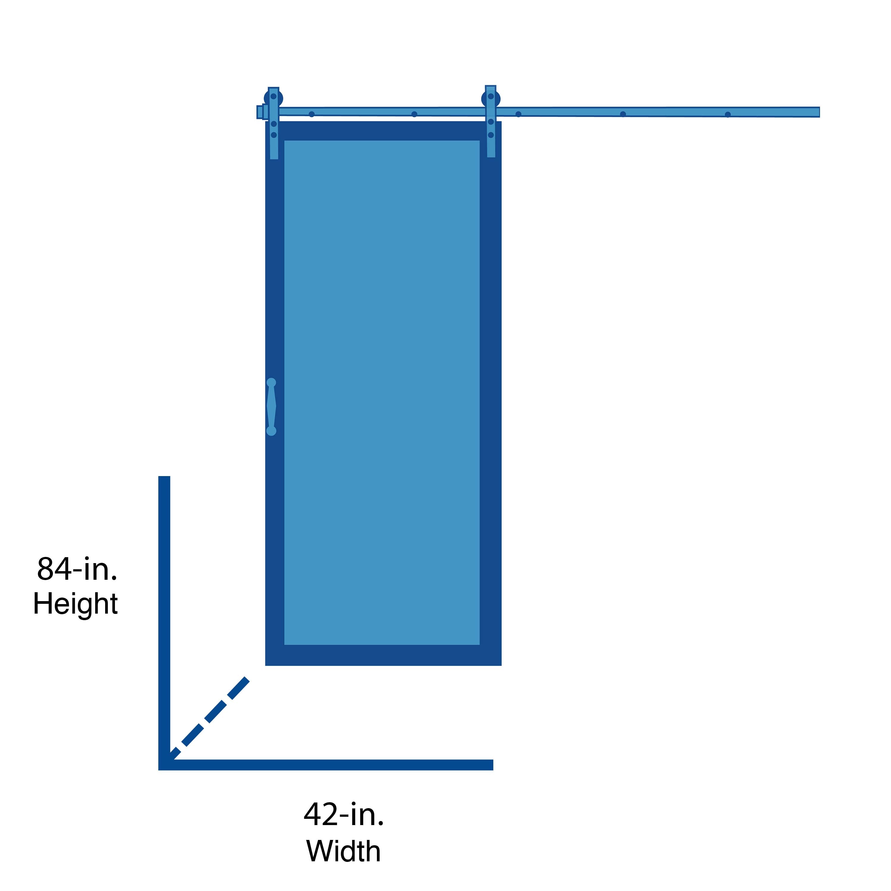 Montana White Ash PVC Barn Door Kit with Hardware