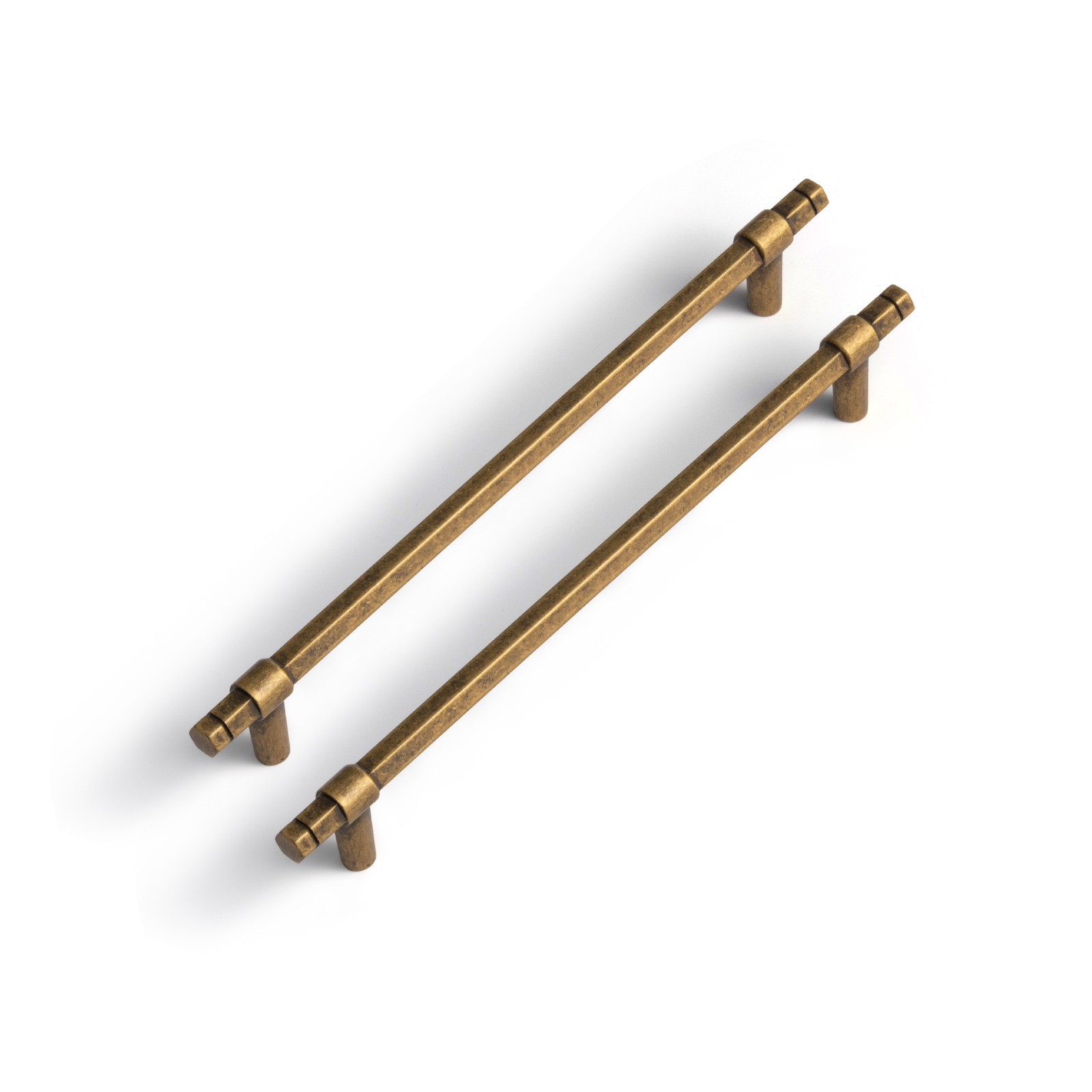 Miaokesen 9598GT-192 7-9/16-in , 192mm Center to Center Antique Brass Cylindrical Handle 6 -Pack