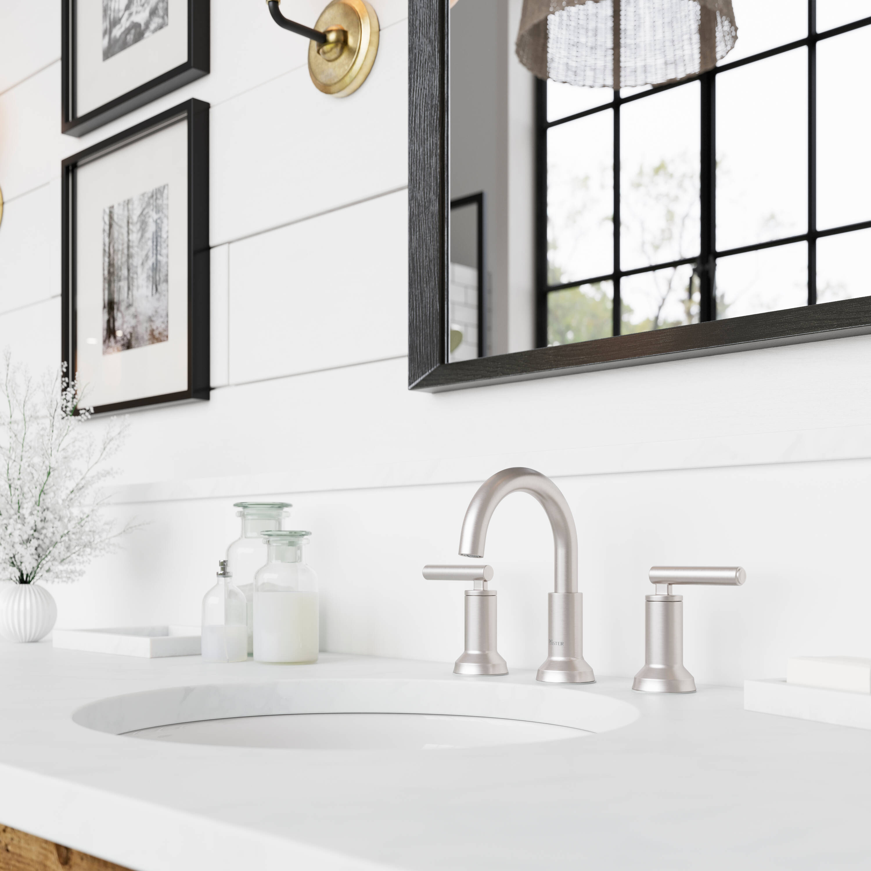 Capistrano Brushed Nickel 2-Handle Widespread Bathroom Faucet