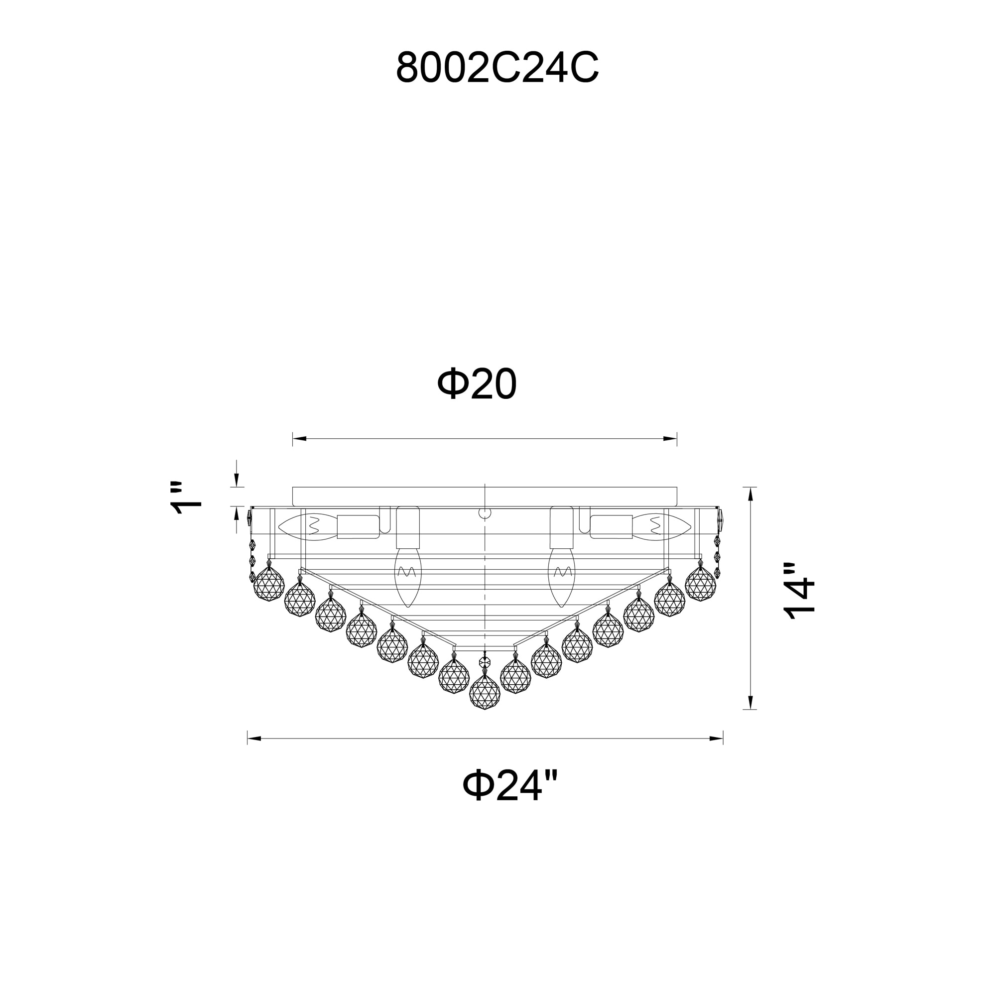 CWI Lighting 8002C24C flushmounts - View #4