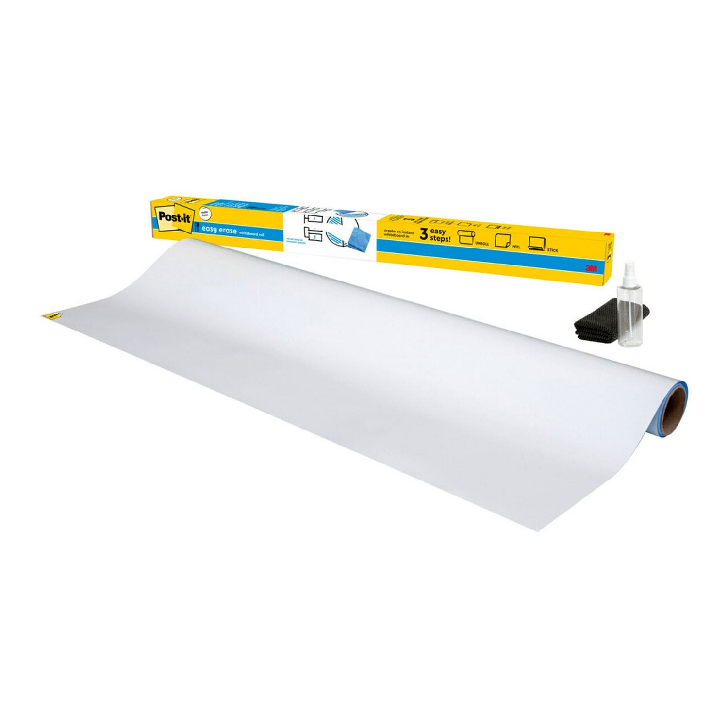 Post-it Easy Erase Permanent Marker Whiteboard Surface Laminate Film 48  x 36  White